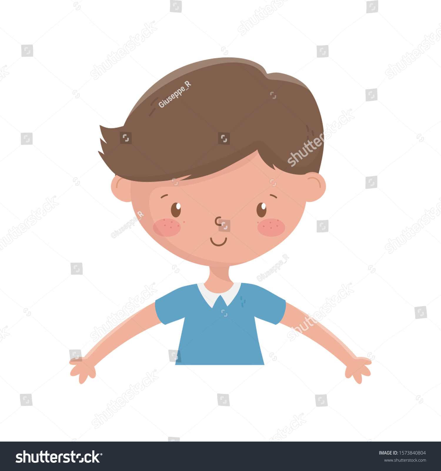 Boy Cartoon Design Kid Childhood Little Stock Vector (Royalty Free ...