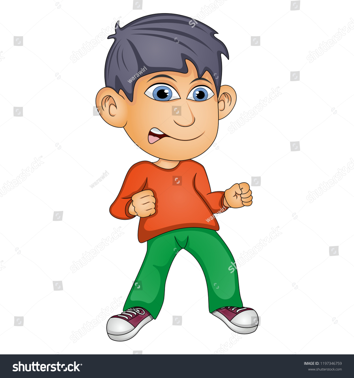 Boy Cartoon Vector Stock Vector (Royalty Free) 1197346759