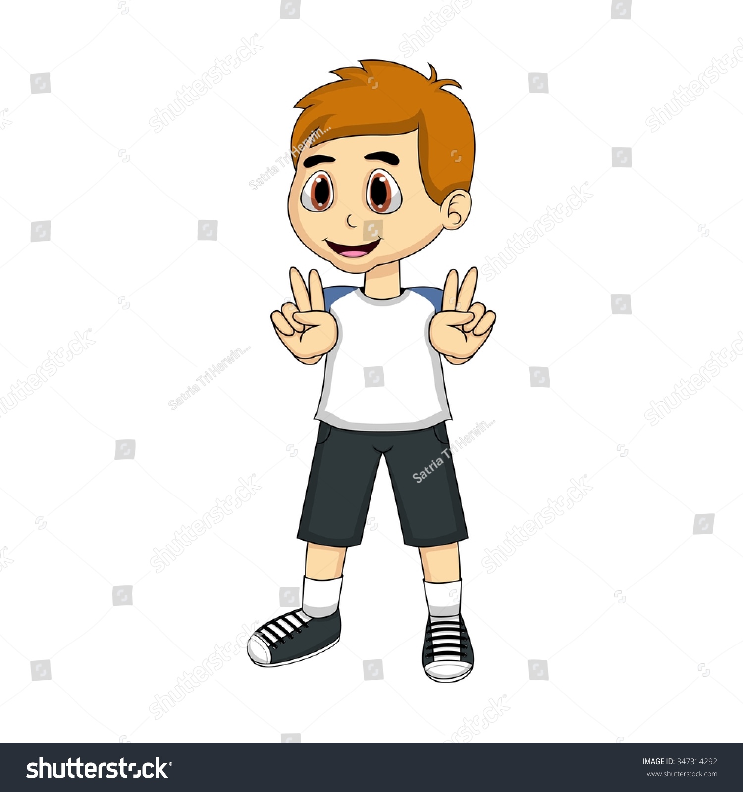 Boy Cartoon Vector Illustration Stock Vector (Royalty Free) 347314292