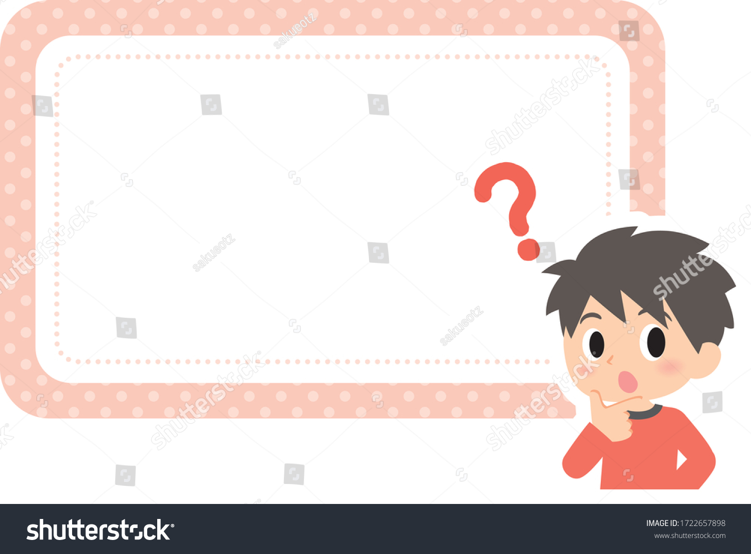 Boy Expression Emotions Frameillust Means Question Stock Vector Royalty Free