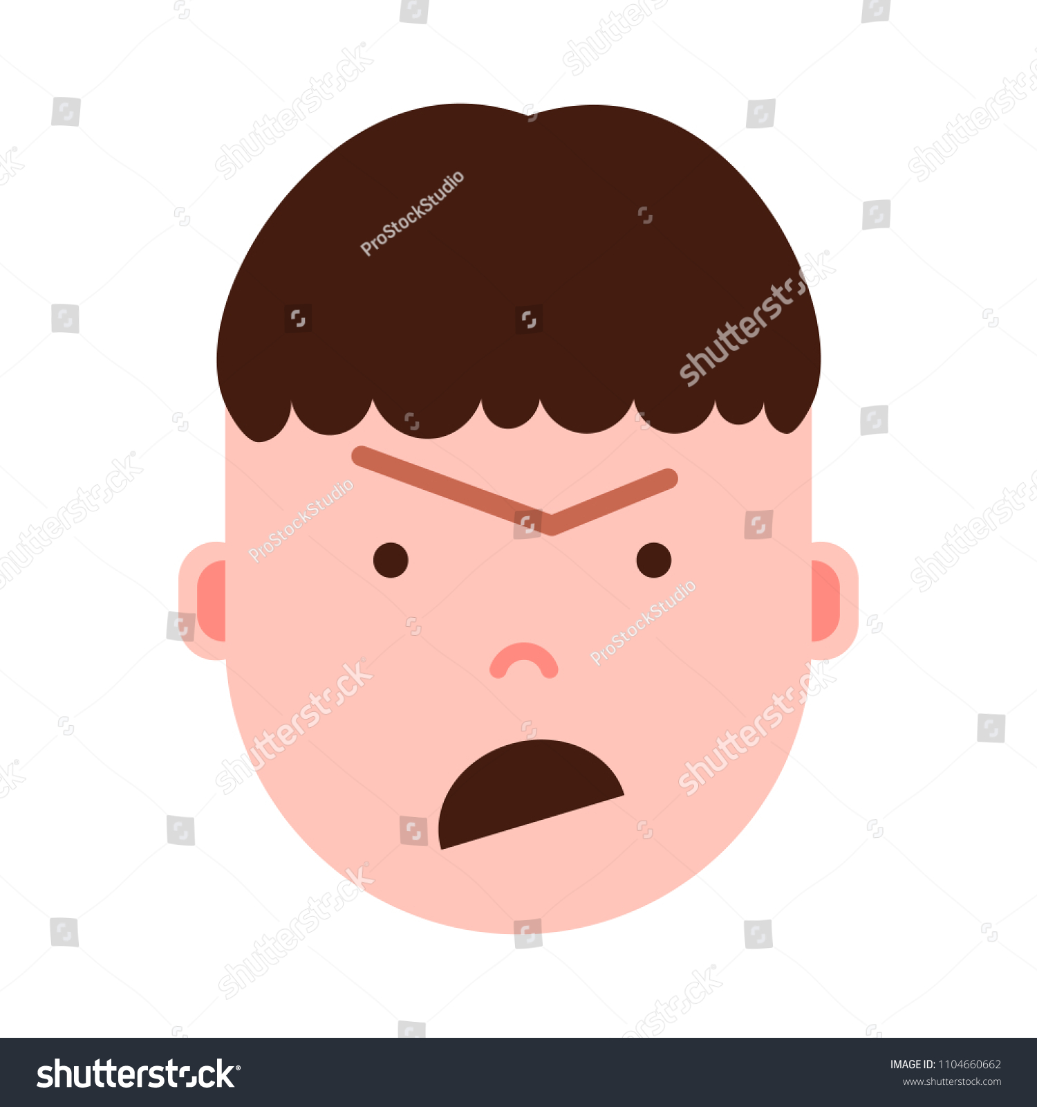 Boy Head Emoji Facial Emotions Avatar Stock Vector (Royalty Free ...