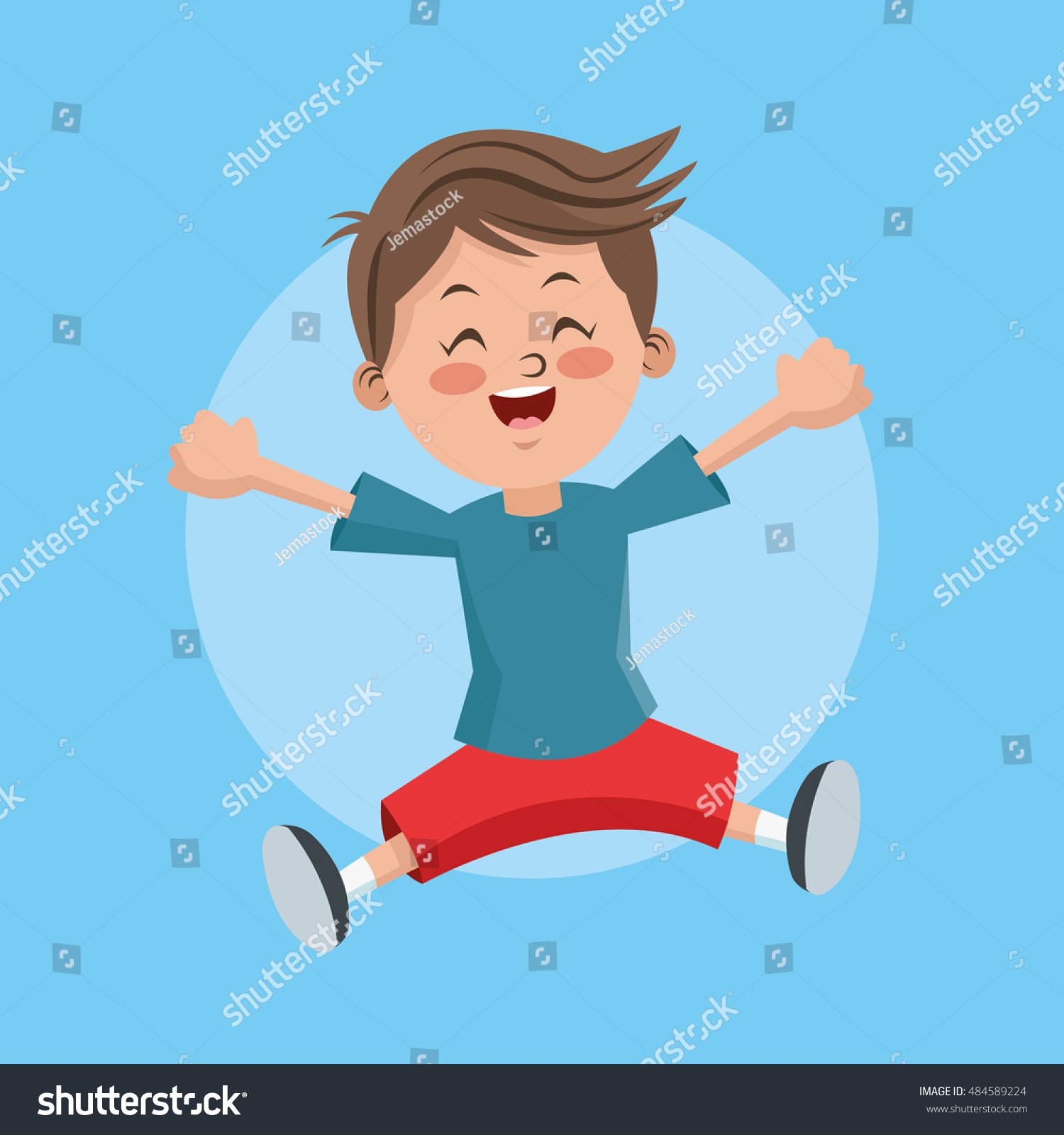 Boy Kid Cartoon Design Stock Vector (Royalty Free) 484589224 | Shutterstock