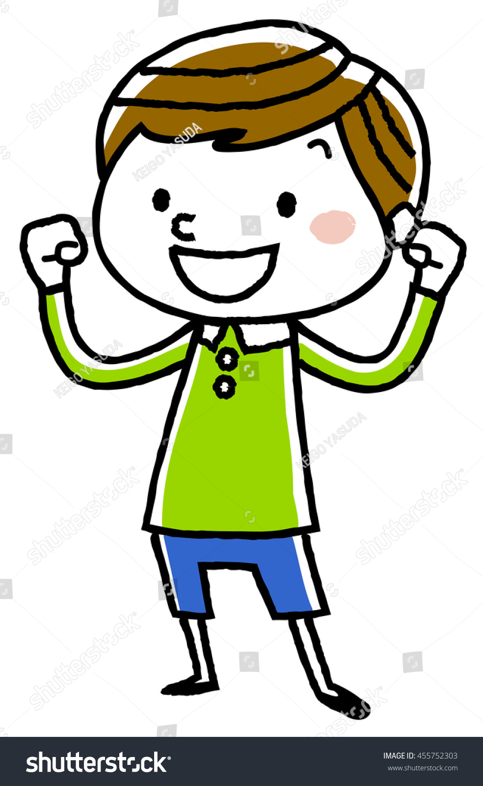 Boy Lively Pose Stock Vector (Royalty Free) 455752303 | Shutterstock