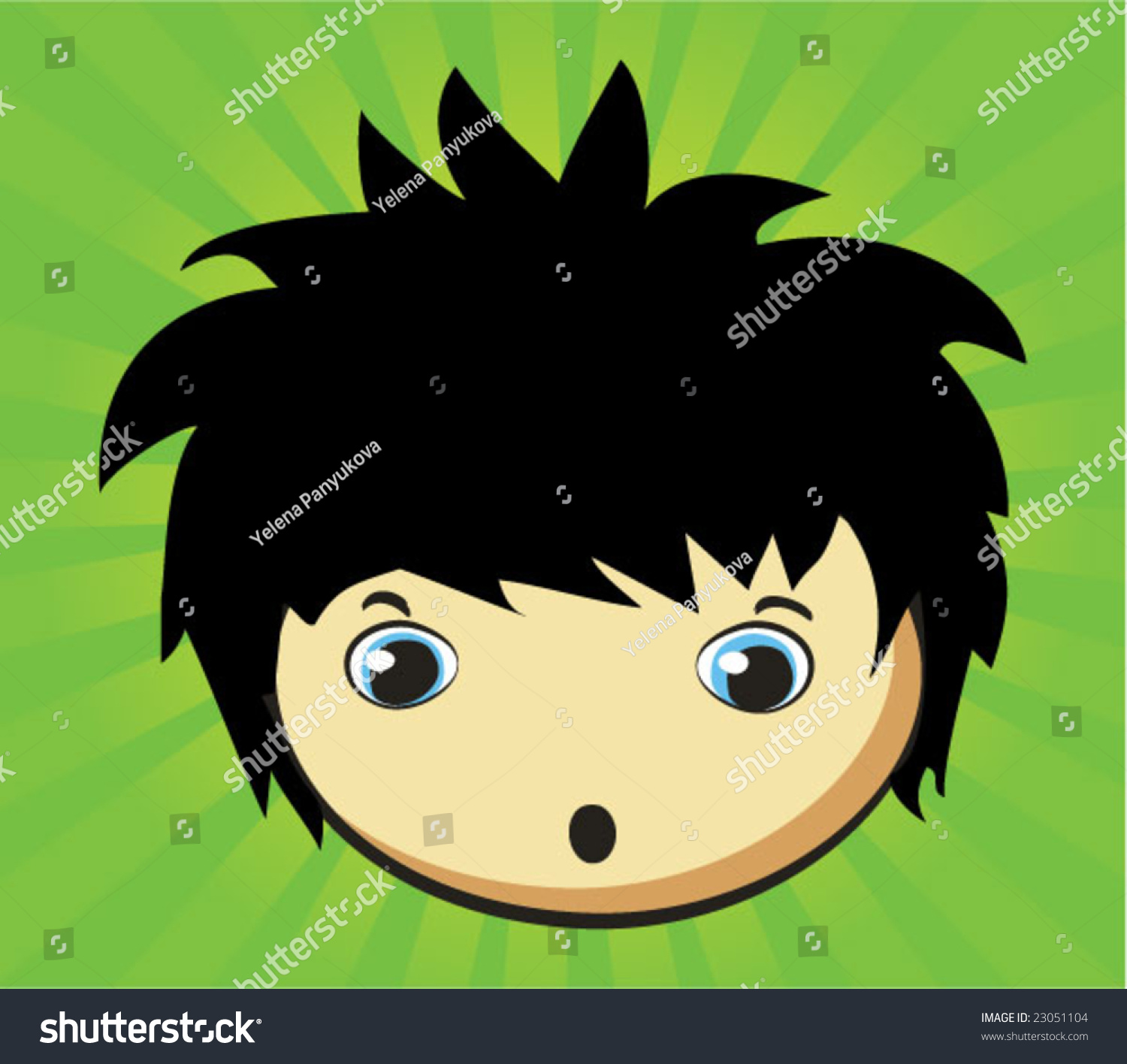 Boy'S Fase Stock Vector Illustration 23051104 : Shutterstock