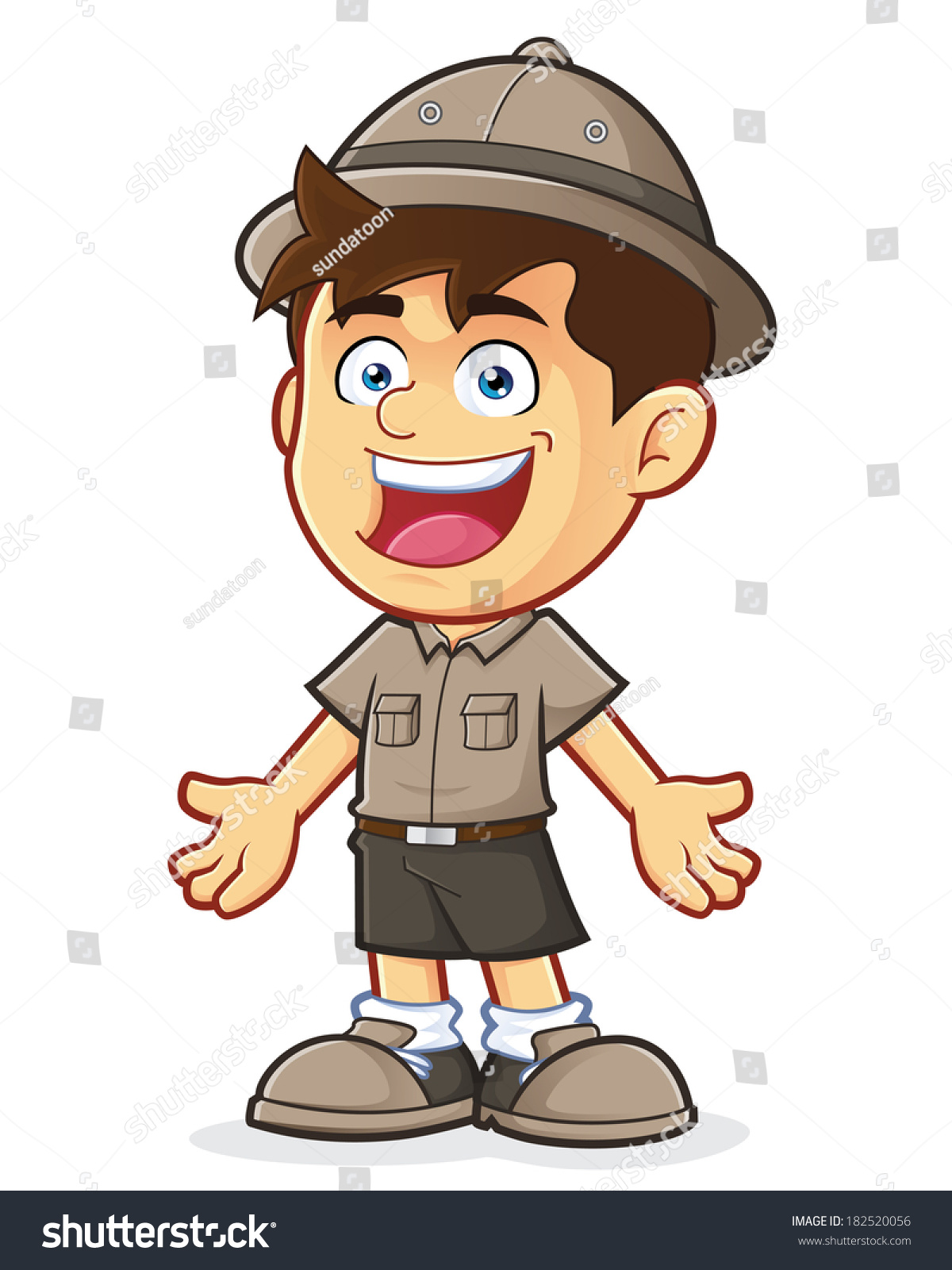 Boy Scout Explorer Boy Welcoming Gesture Stock Vector (Royalty Free ...