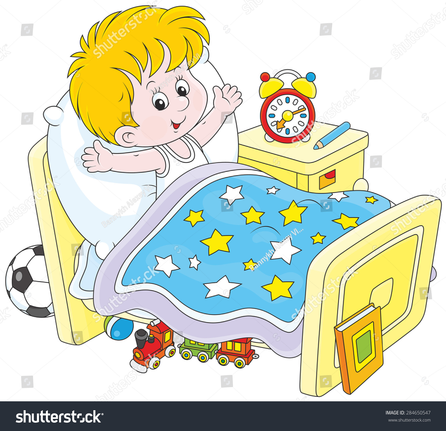Boy Waking Stock Vector (Royalty Free) 284650547 - Shutterstock