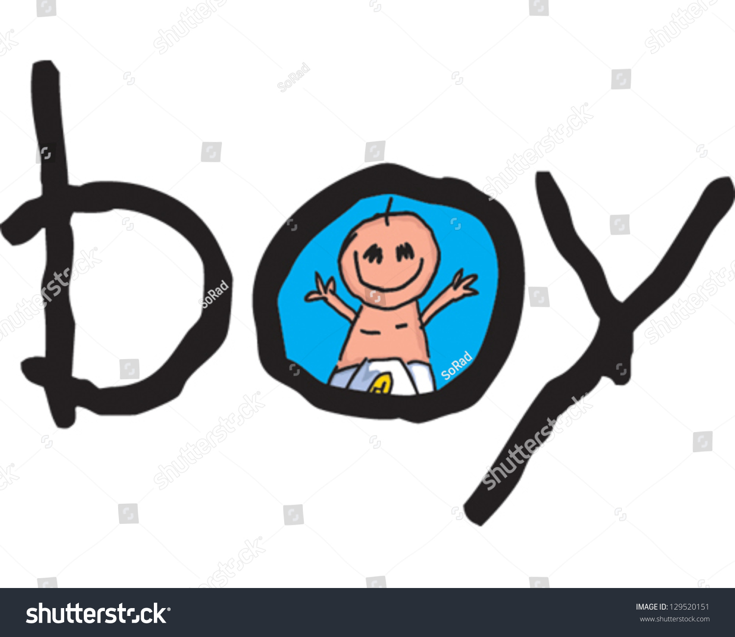 Boy Word Stock Vector (Royalty Free) 129520151 | Shutterstock