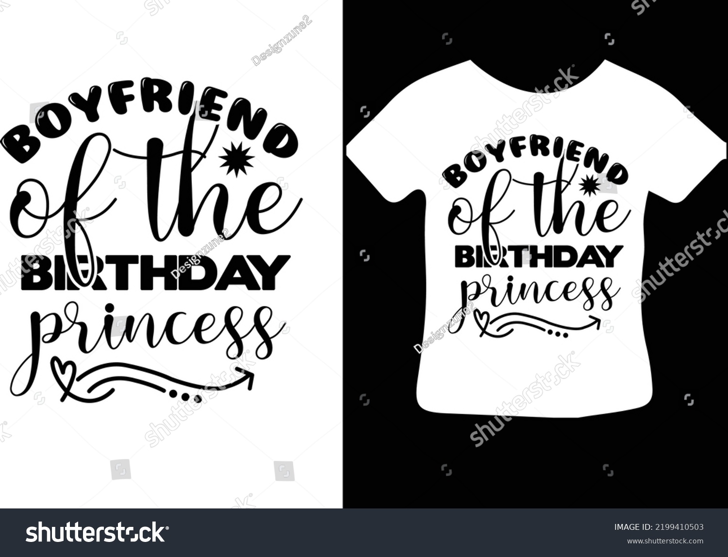 SVG of Boyfriend of the Birthday princess svg design svg