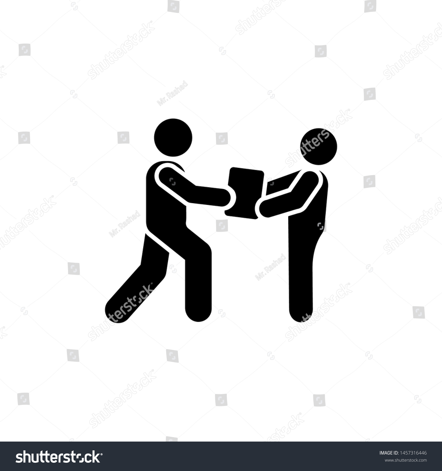 Boys Fight Book Cry Pictogram Icon Stock Vector Royalty Free