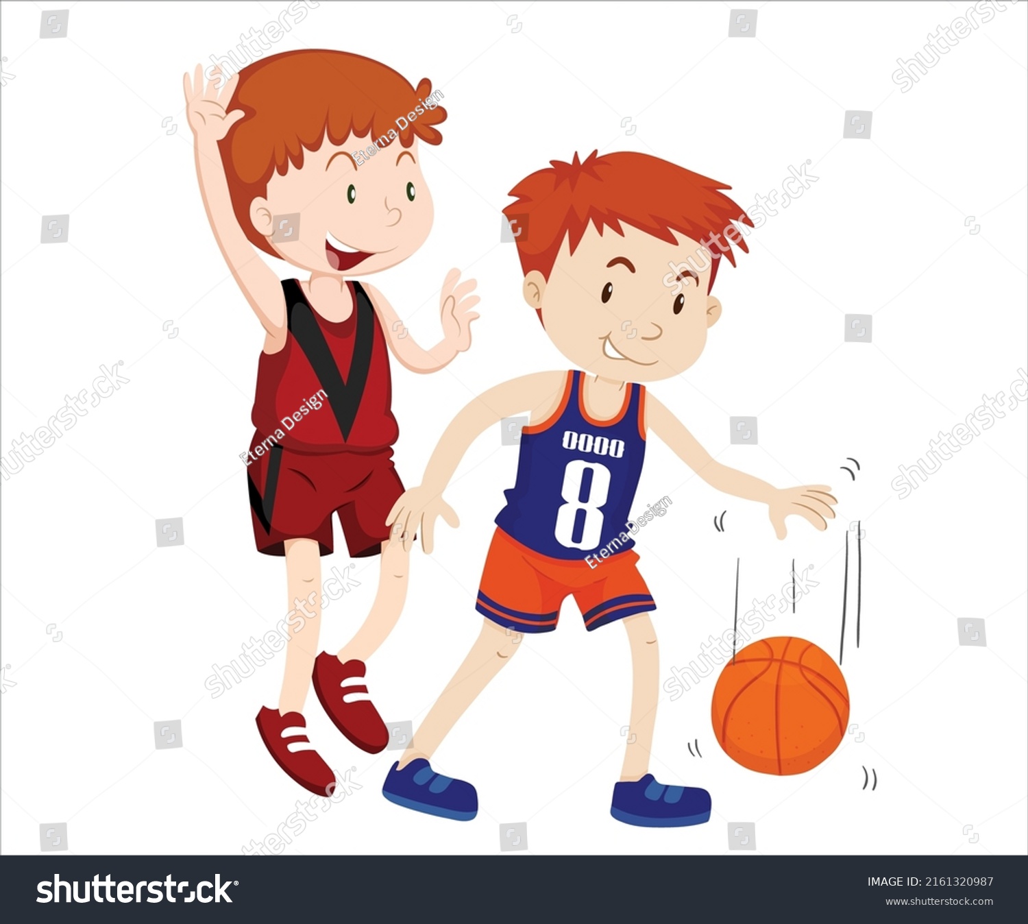 Boys Playing Boll Character Stock Vector (Royalty Free) 2161320987 ...