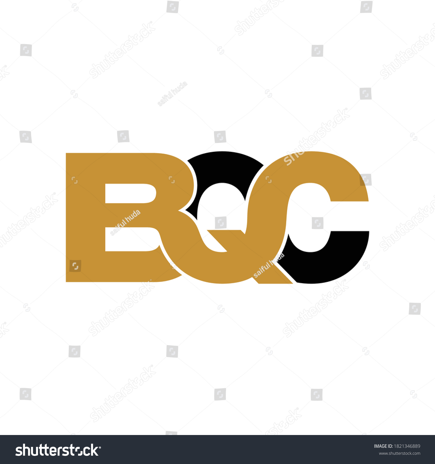 Bqc Letter Monogram Logo Design Vector Stock Vector (Royalty Free ...