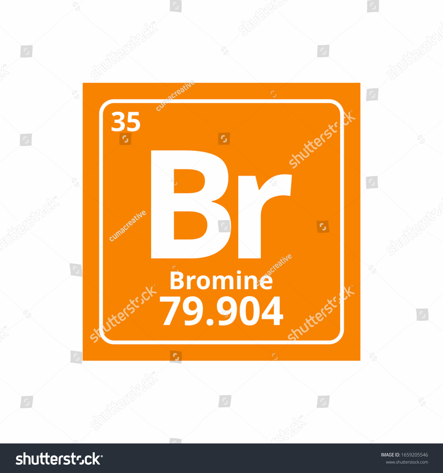 Vektor Stok Br Element Periodic Table On Bromine Tanpa Royalti 1659205546