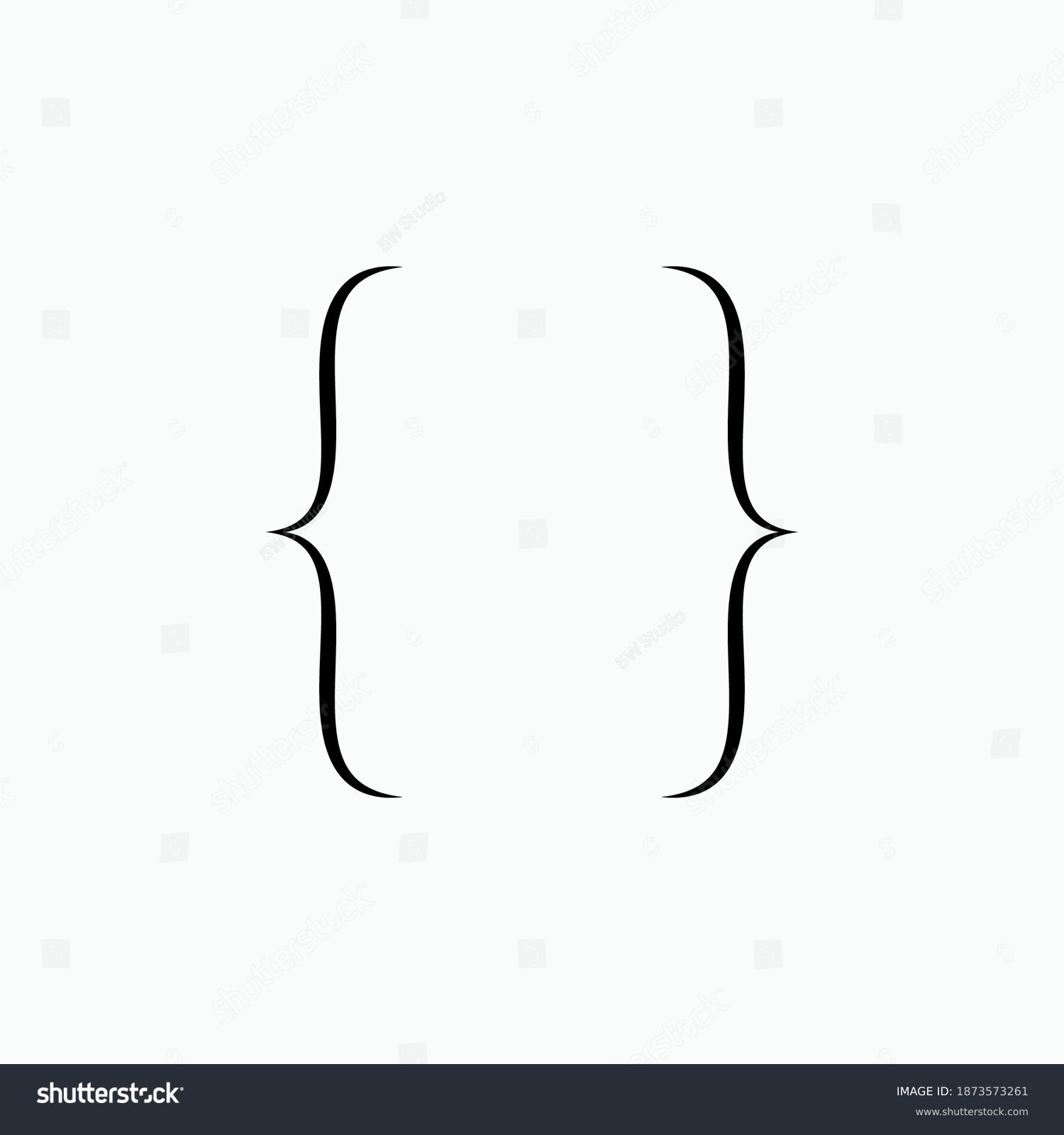 recommend clip art: Brace Icon. Bracket, Curly, Parentheses, Punctuation Symbol - Vector.