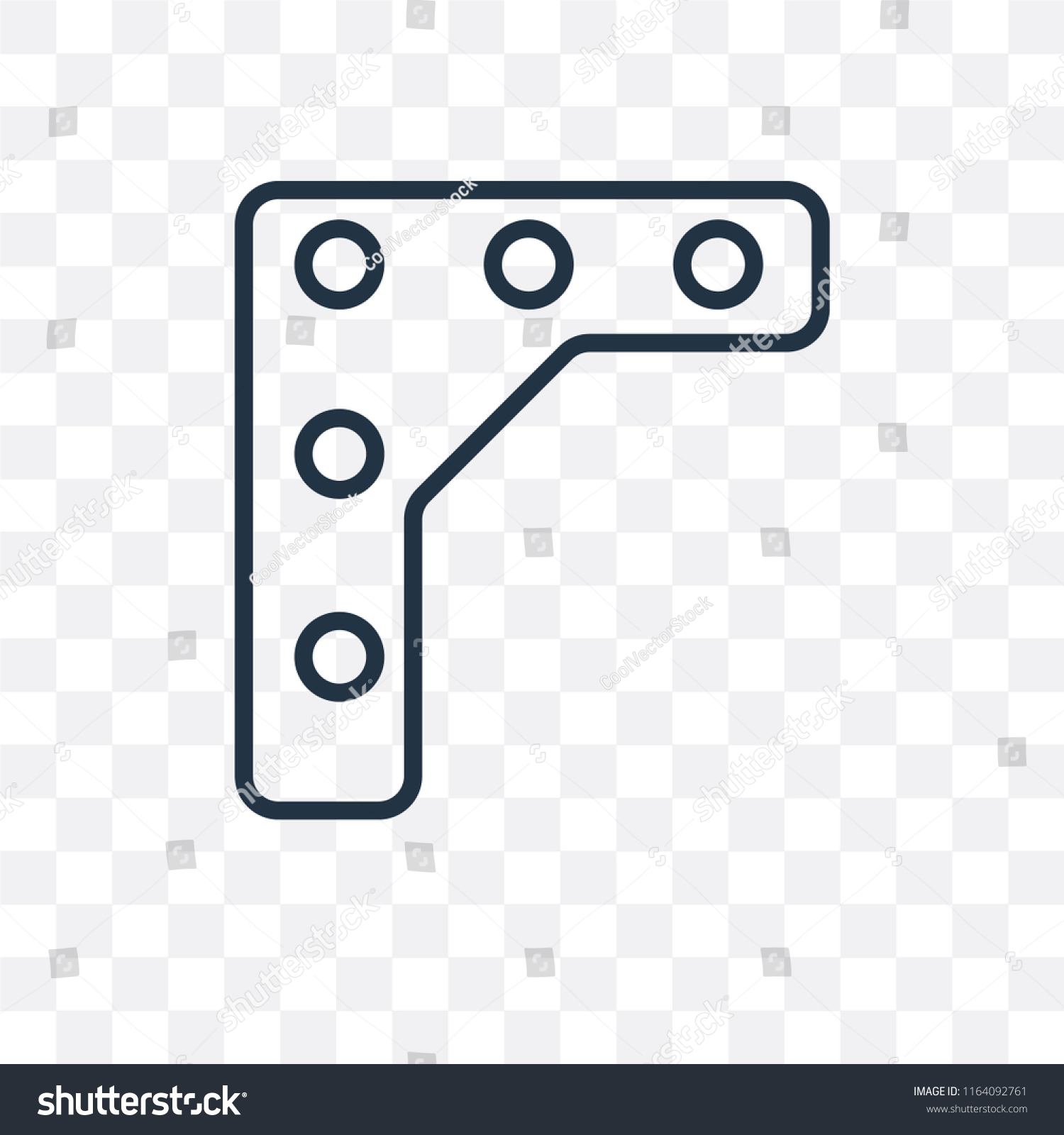 Bracket Vector Icon Isolated On Transparent Stock Vector (Royalty Free ...