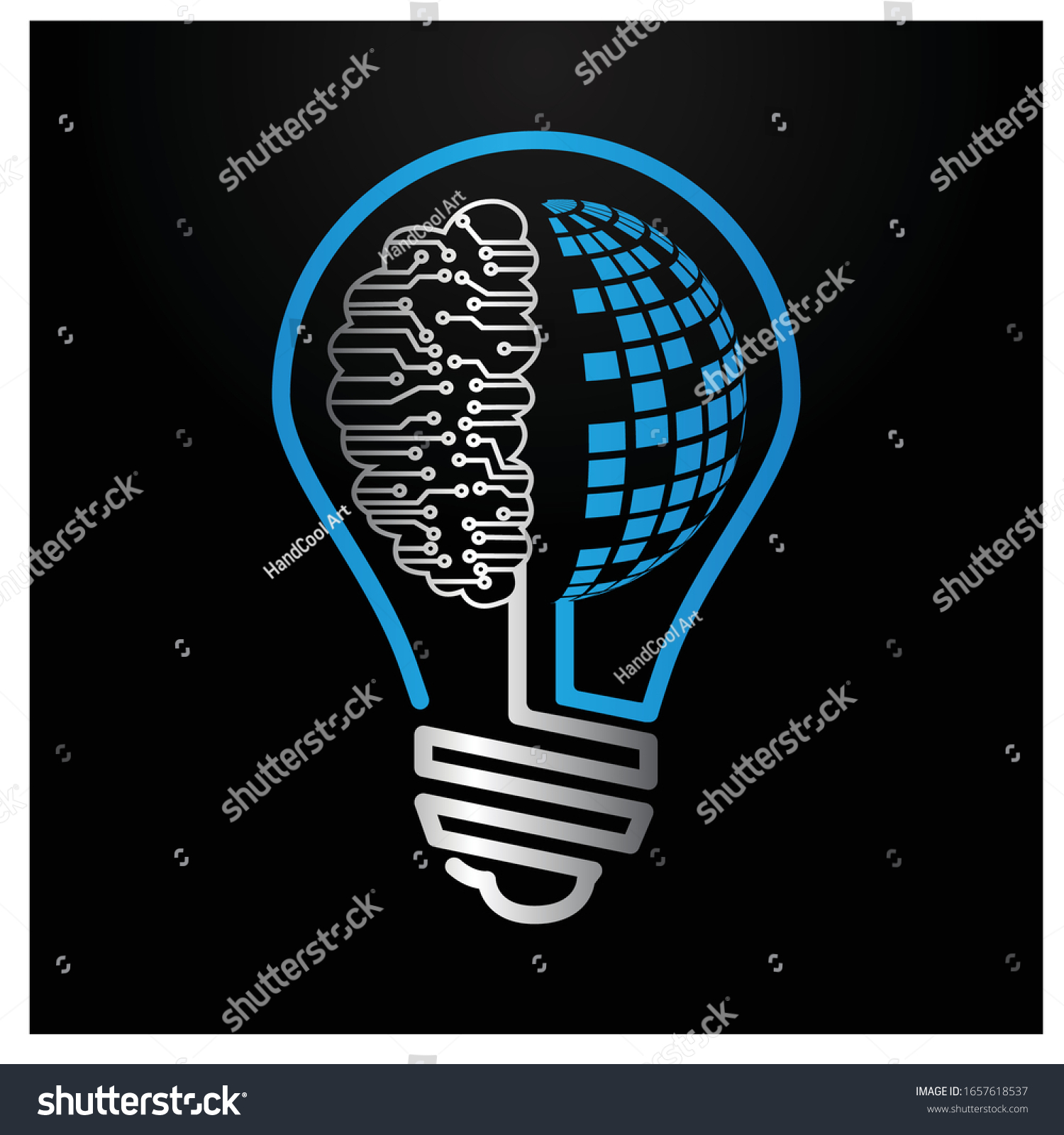 Brain Connection Logo Design Digital Brain Stock Vector (Royalty Free ...