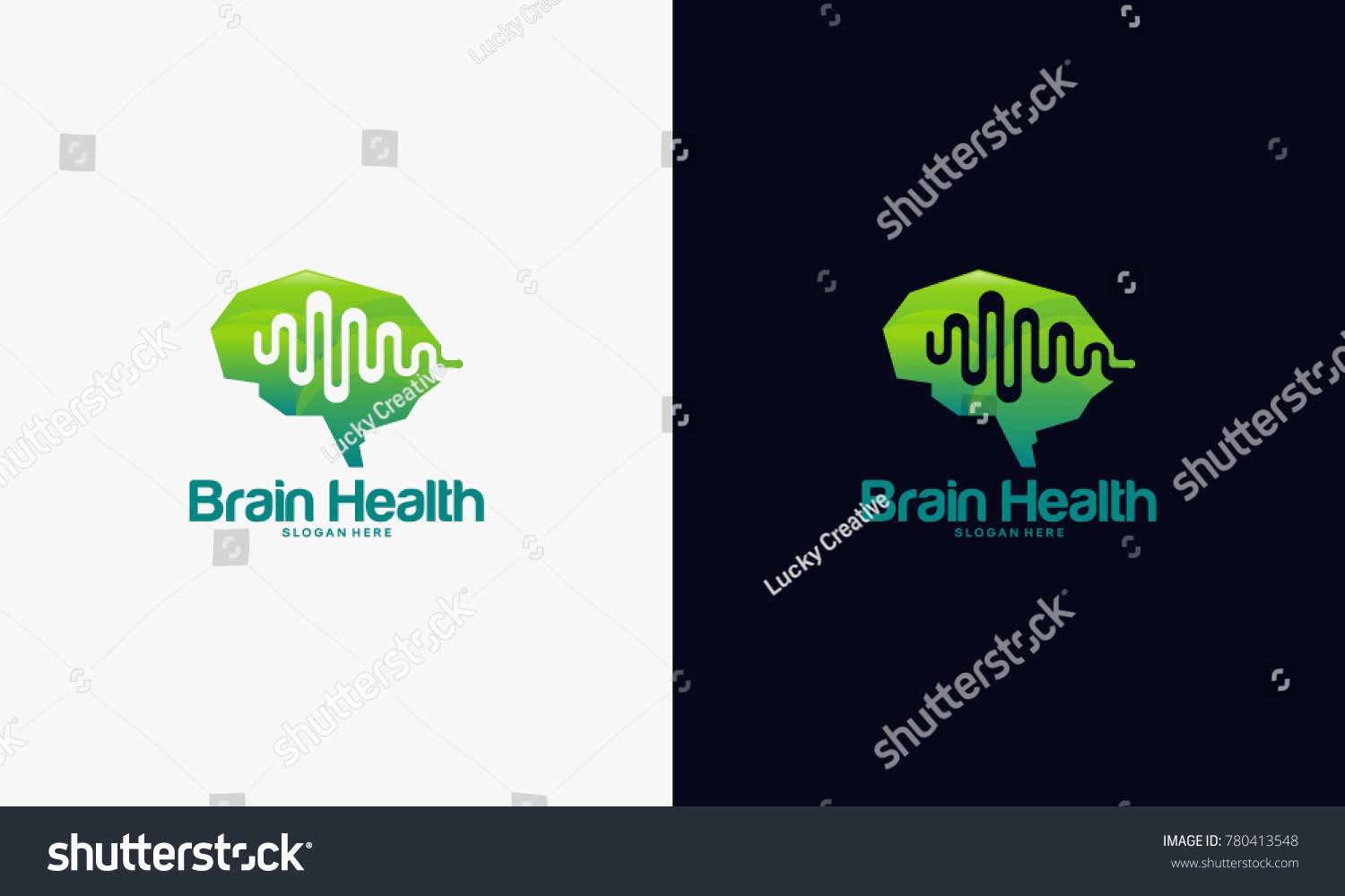 Brain Health Logo Designs Concept Brain Stock Vector (Royalty Free ...