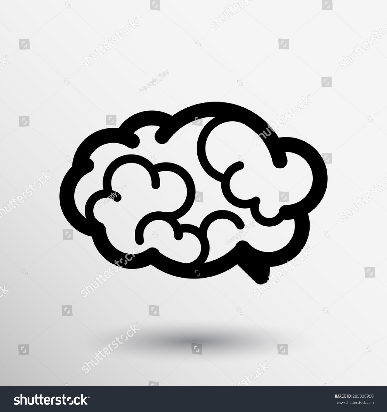 Brain Icon Mind Vector Medical Brainstorm Stock Vector Royalty Free