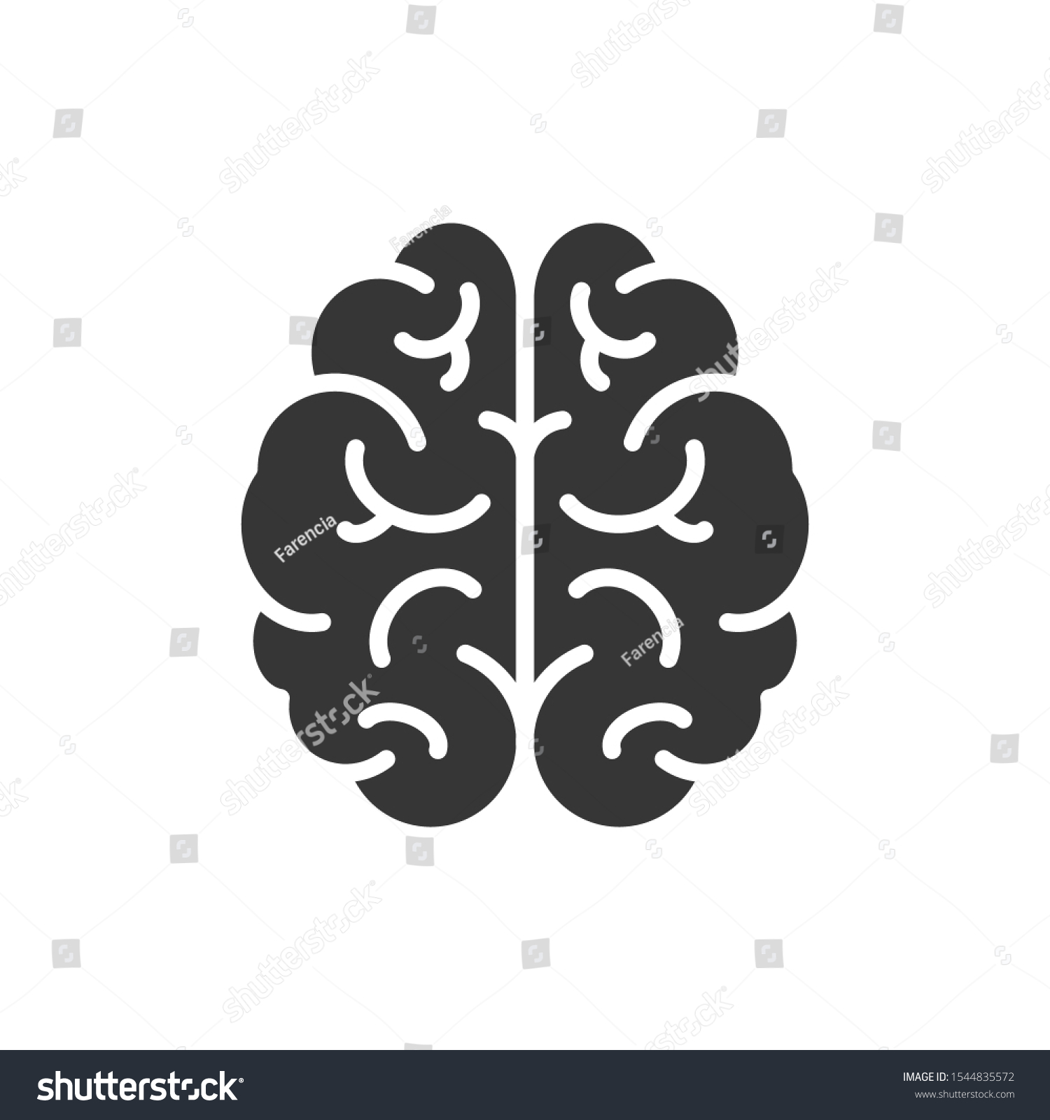 Brain Icon Vector Illustration Logo Template Stock Vector (Royalty Free ...