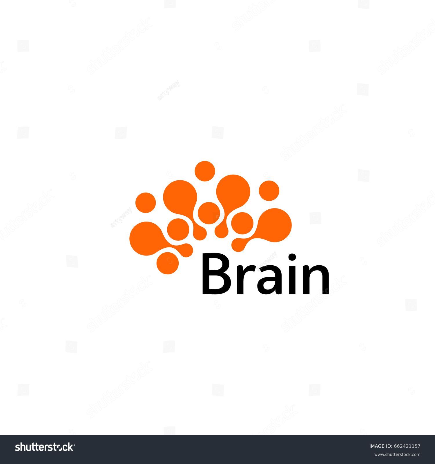 脳のロゴシルエットデザインベクター画像テンプレート 考え方のコンセプトを考える 脳ストームのパワーを考える 脳のロゴアイコン のベクター画像素材 ロイヤリティフリー