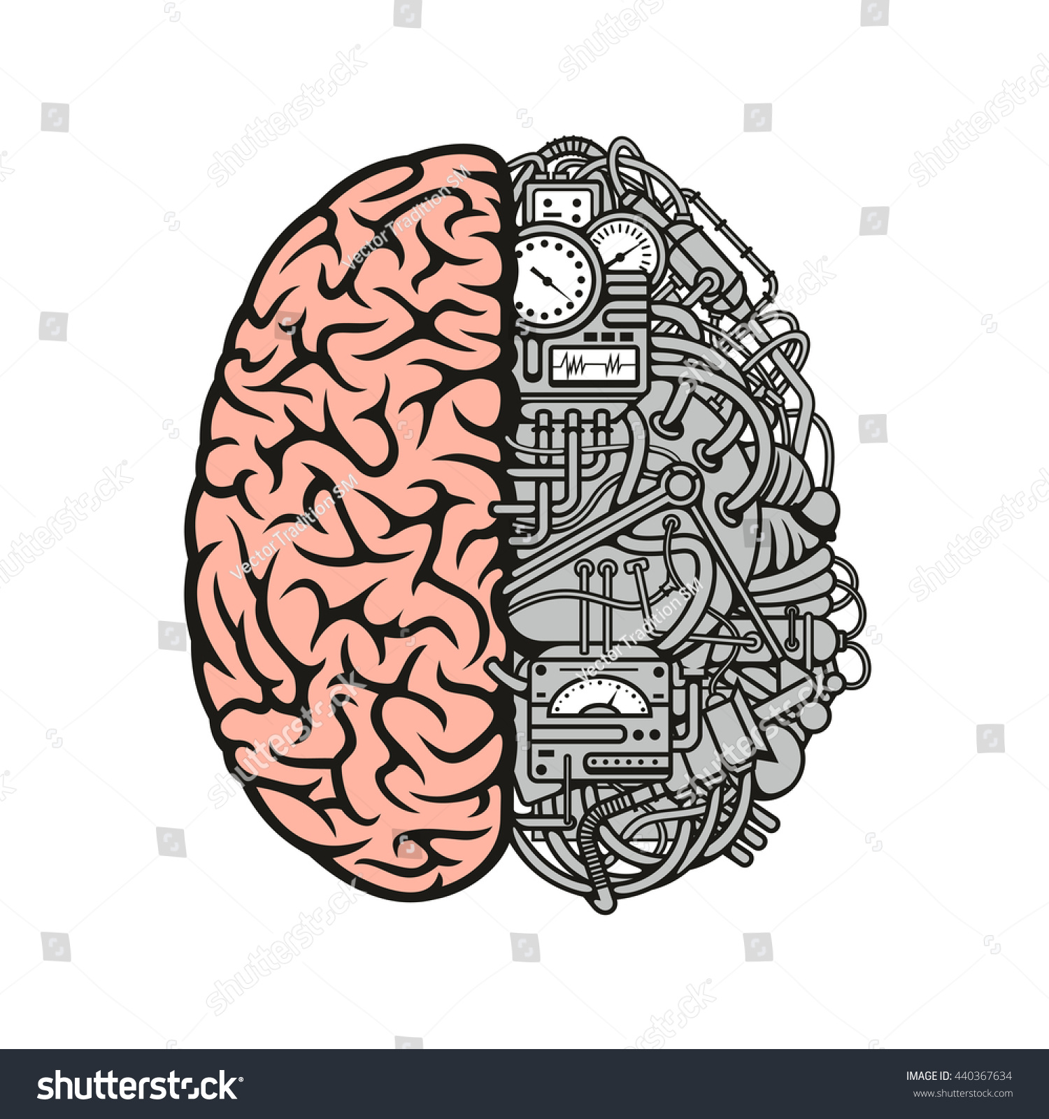 What is the right hemisphere drawing What is the technique there What is the right hemisphere drawing What is the technique there