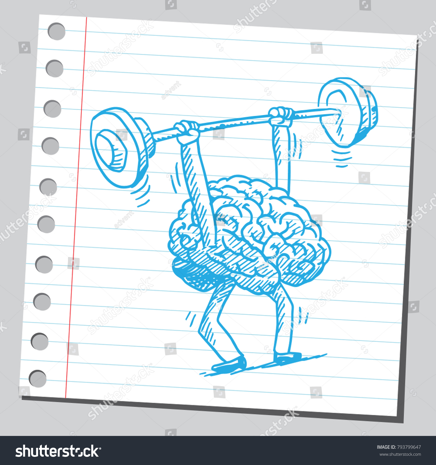 Brain Workout Hard Work Concept Stock Vector (Royalty Free) 793799647