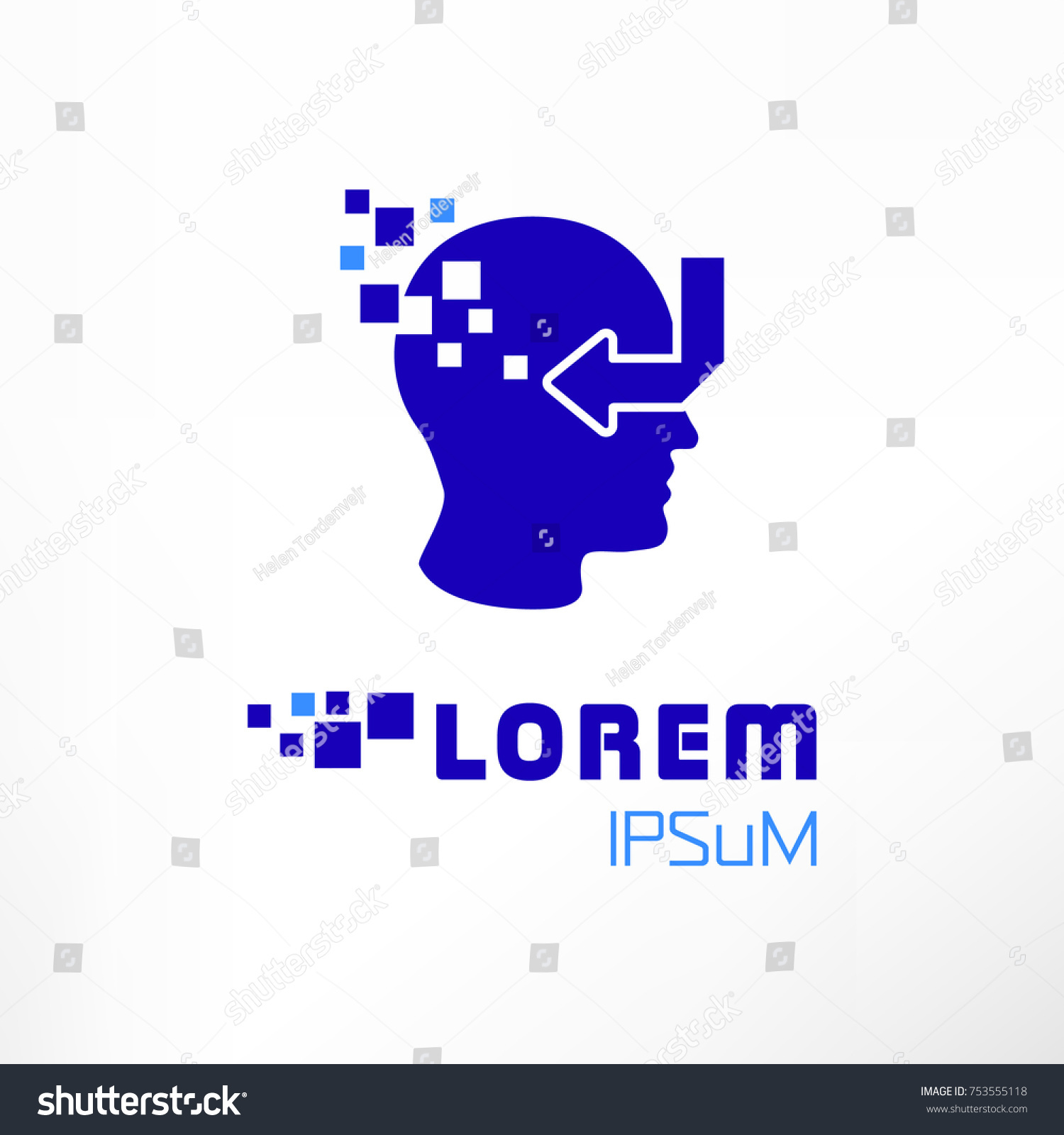 Brainstorm Logo Vector Image Stock Vector (Royalty Free) 753555118