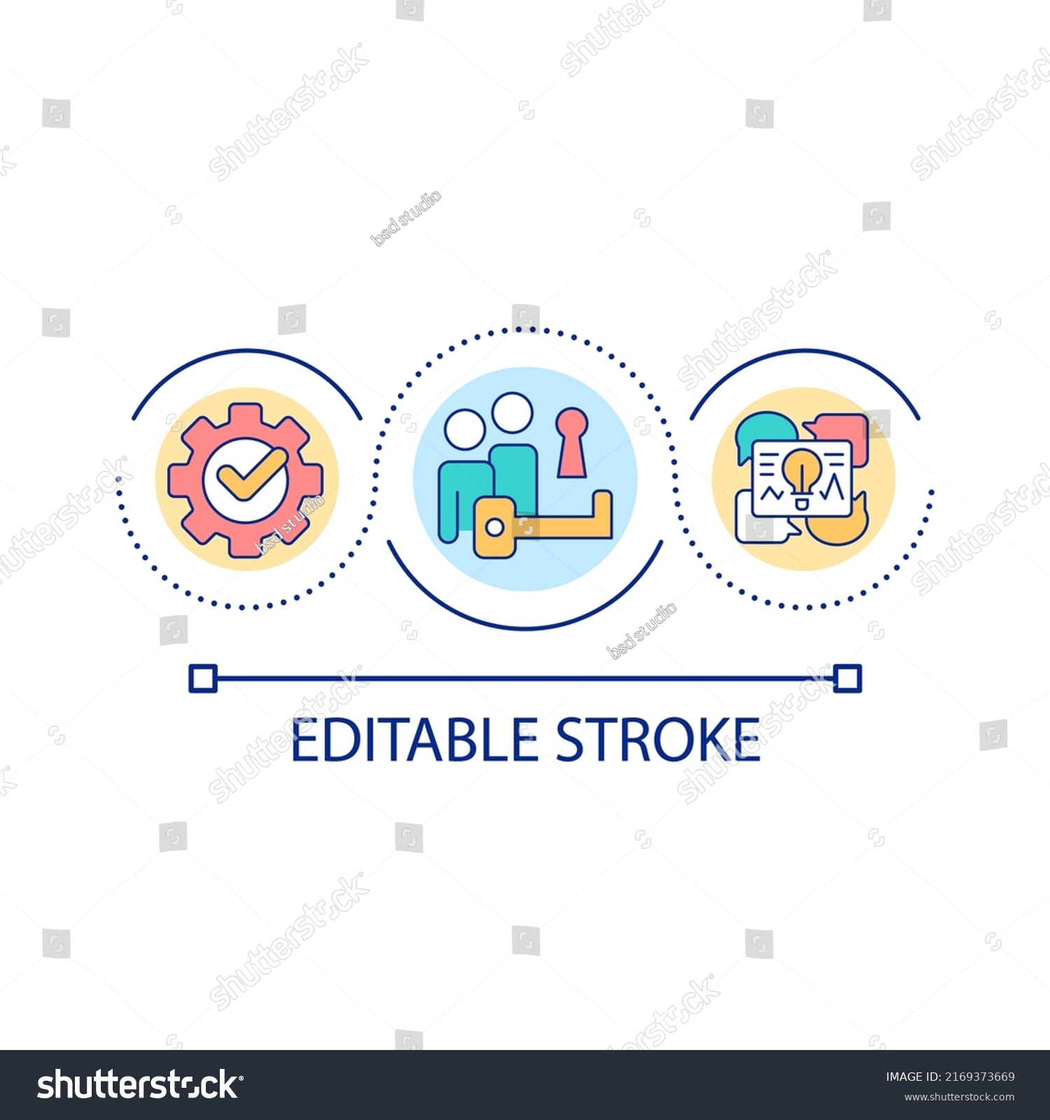 Brainstorming Activities Problem Solving Loop Concept Stock Vector Royalty Free