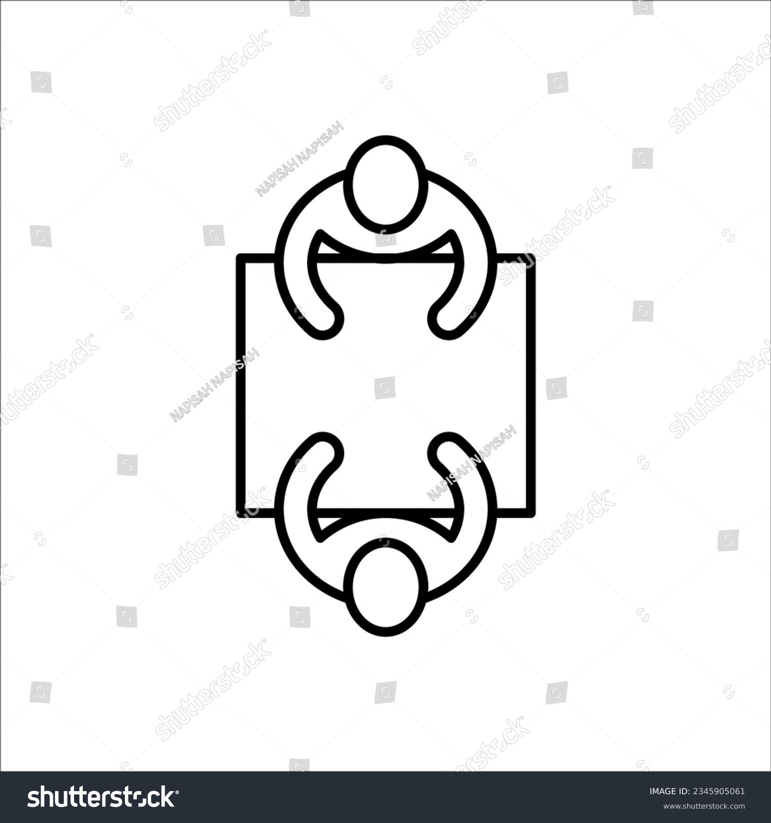 SVG of Brainstorming and teamwork icon. Business meeting. Debate team. Discussion group. People in conference room sitting on white background svg