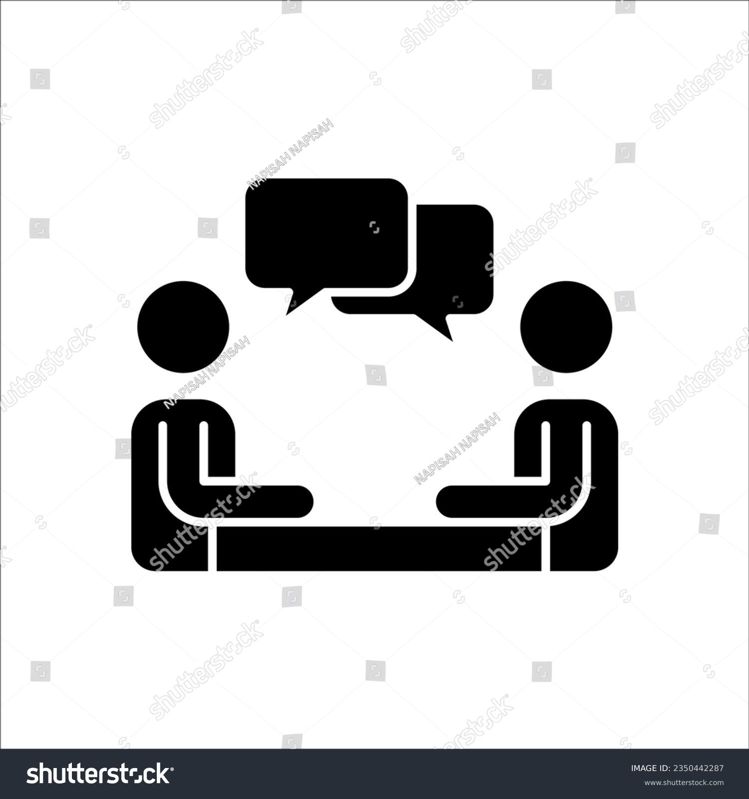 SVG of Brainstorming and teamwork icon. Business meeting. Debate team. Discussion group. People in conference room sitting on white background svg