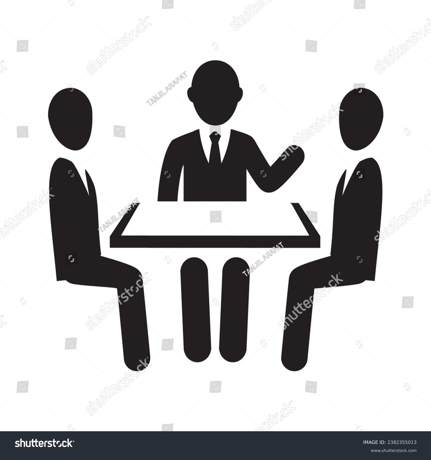 SVG of Brainstorming and teamwork icon. Business meeting. Debate team. Discussion group. People in conference room sitting around a table working together on new creative projects. svg
