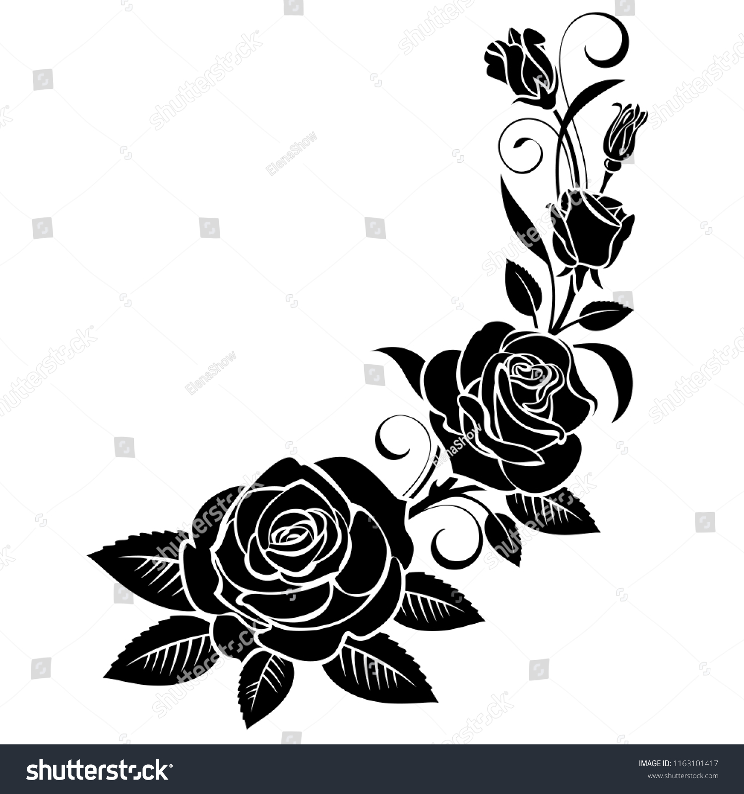 187,462 Black rose vector Images, Stock Photos & Vectors | Shutterstock