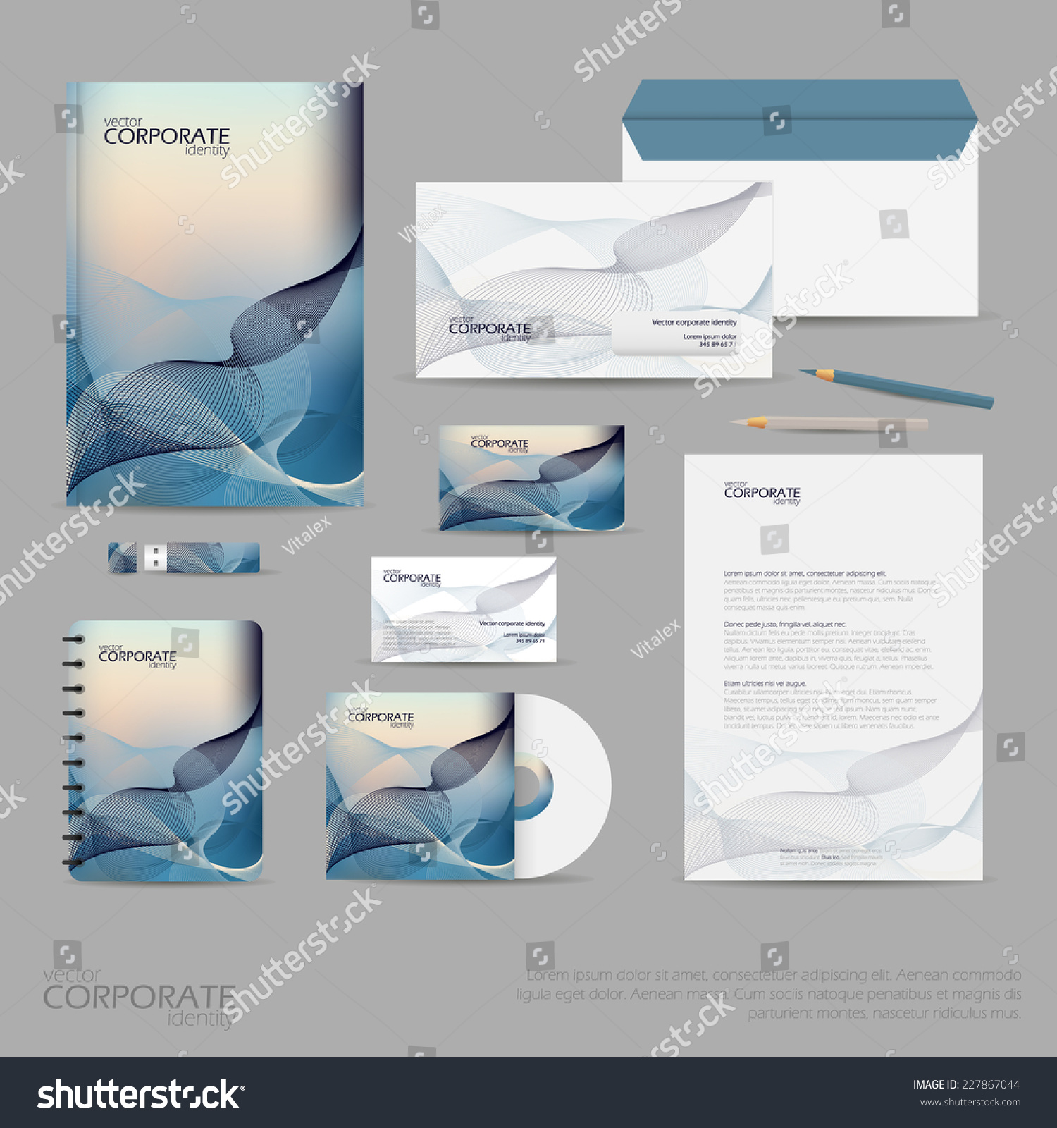 brand identity company style template demonstrated stock vector stationary businesses