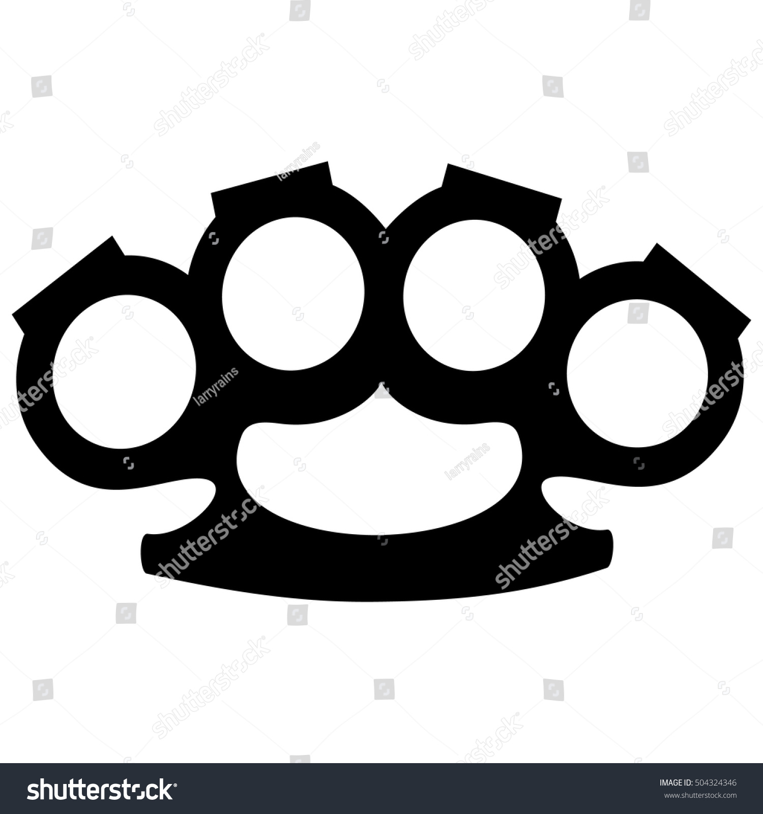 Brass Knuckles Silhouette Stock Vector 504324346 - Shutterstock