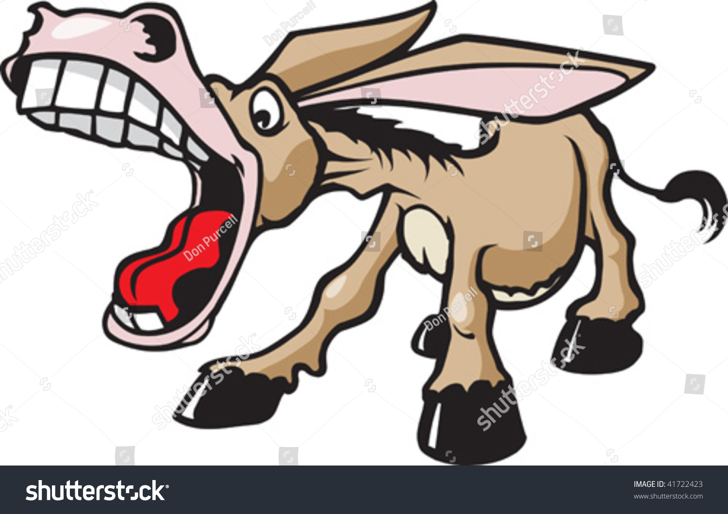 Braying Donkey Stock Vector (Royalty Free) 41722423 | Shutterstock