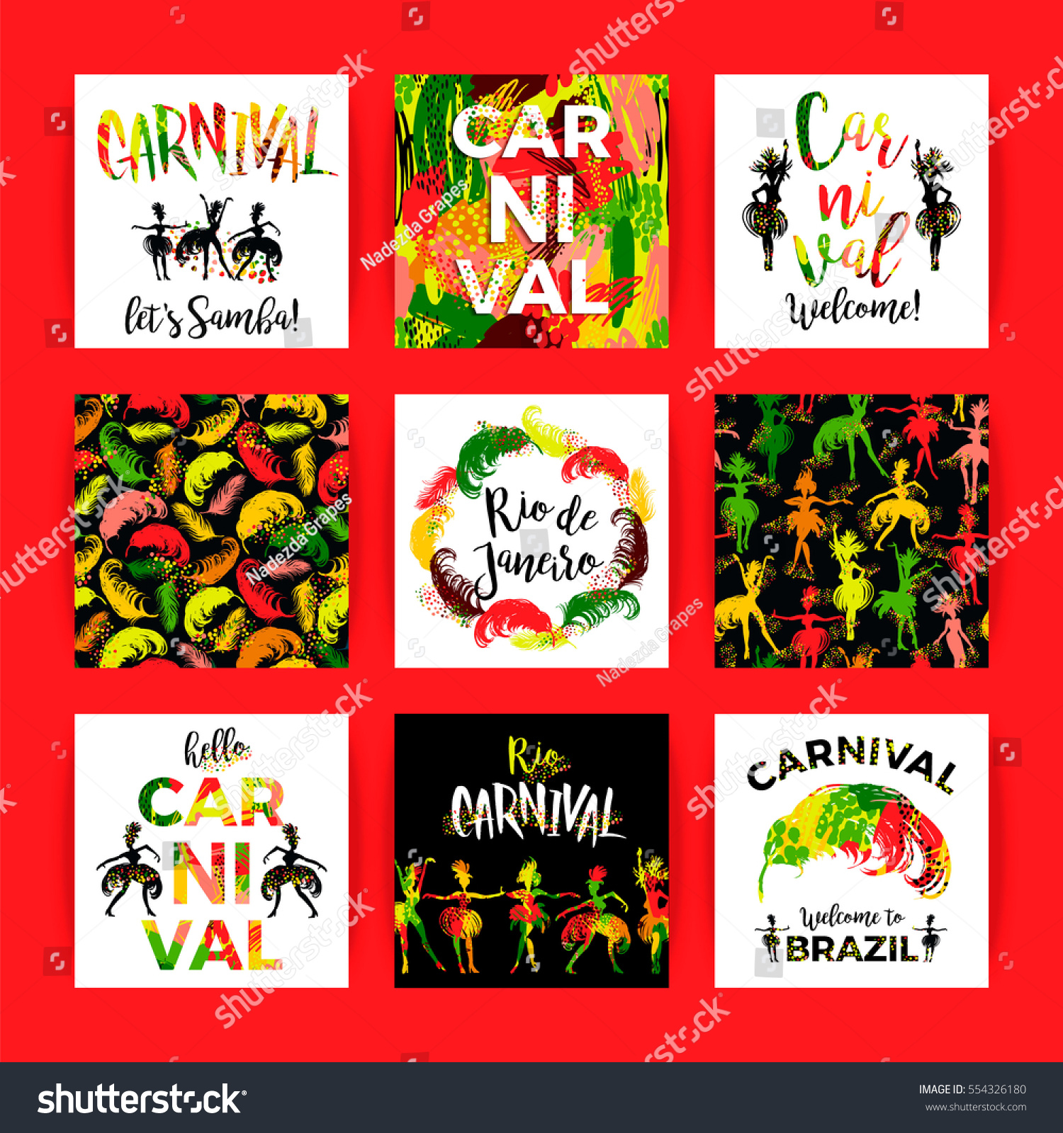 brazil carnival bright festive templates carnival stock vector festive templates