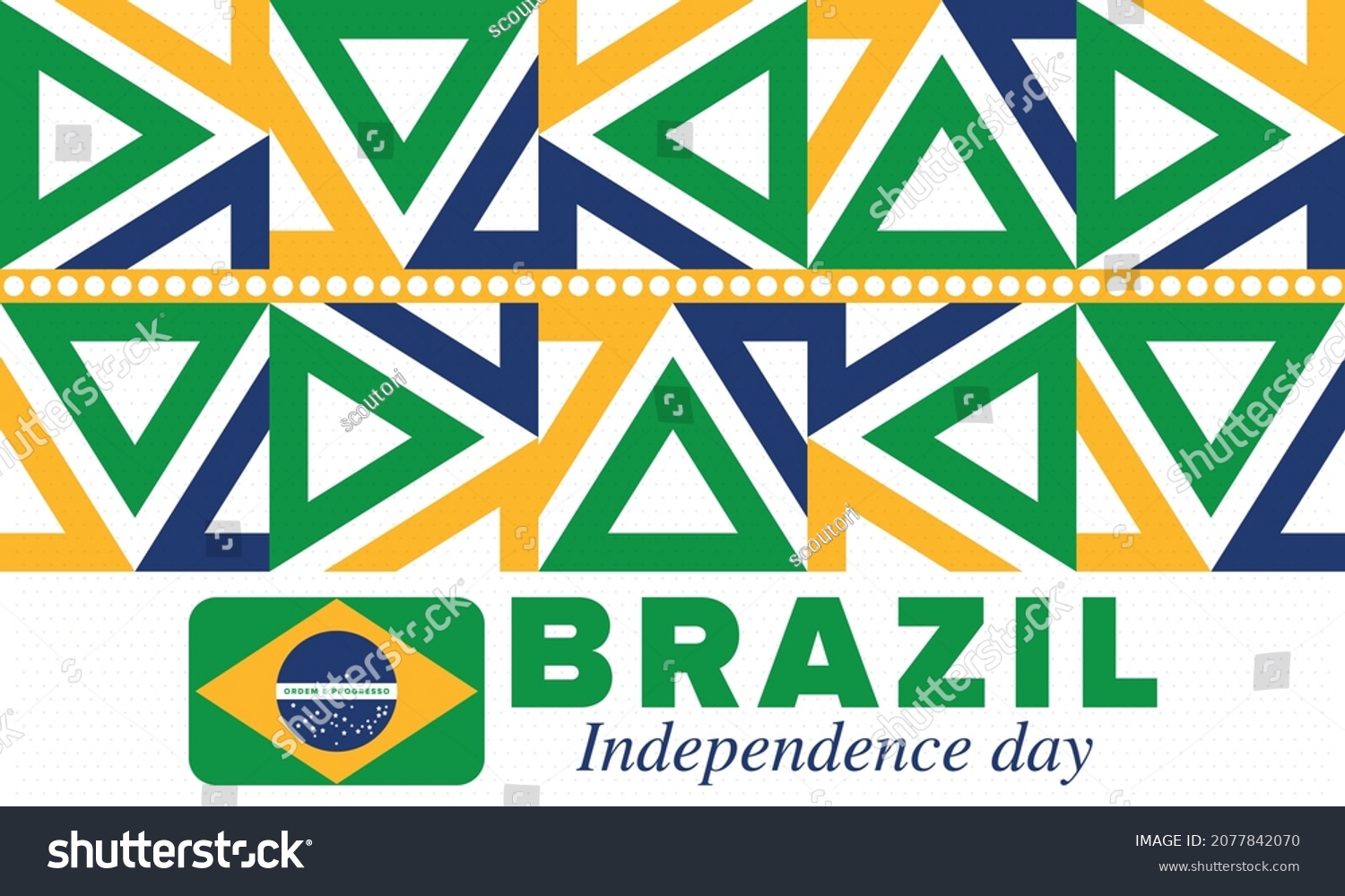 Brazil Independence Day Happy National Holiday Stock Vector (Royalty