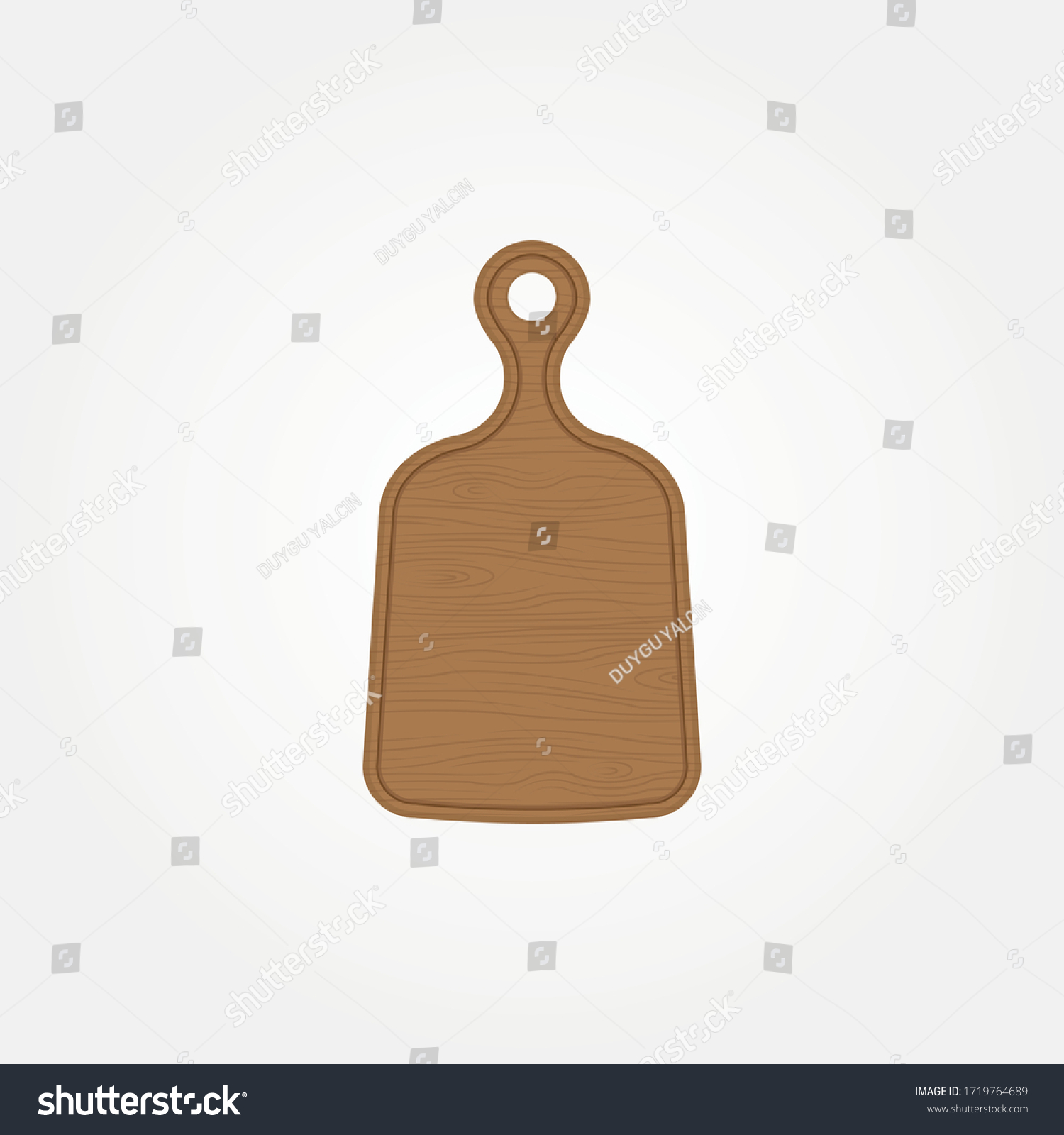 SVG of Bread cutting board vector, wooden serving plate. svg