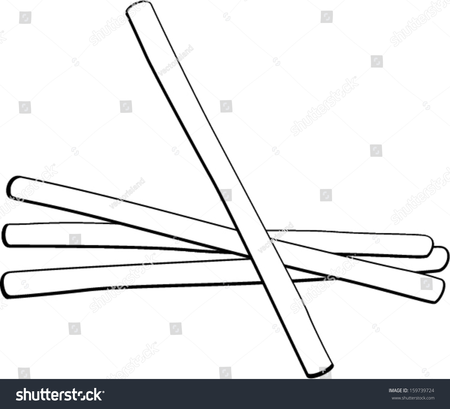 Bread Sticks Stock Vector (Royalty Free) 159739724 - Shutterstock