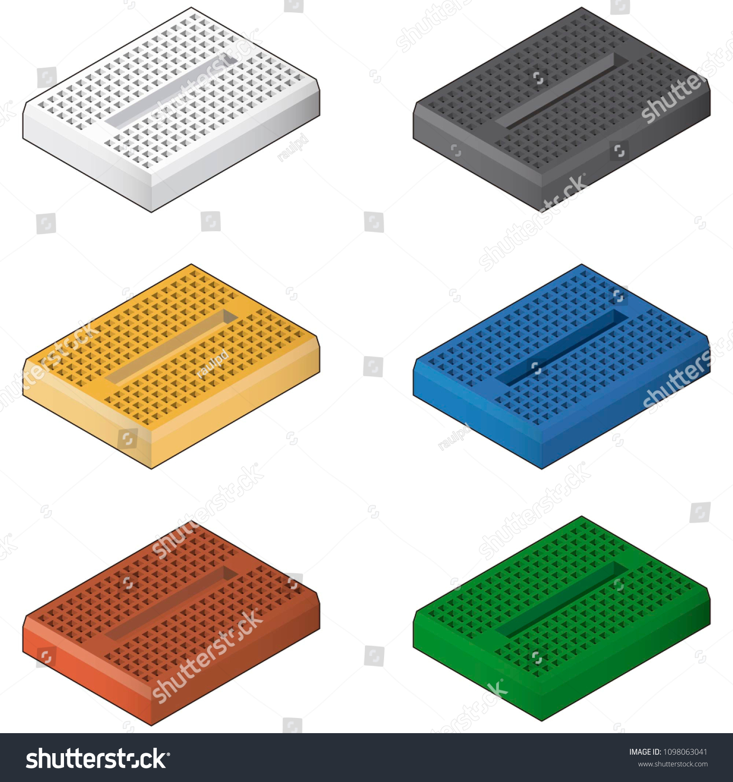 SVG of Breadboard Bundle 170 points Isometric View svg