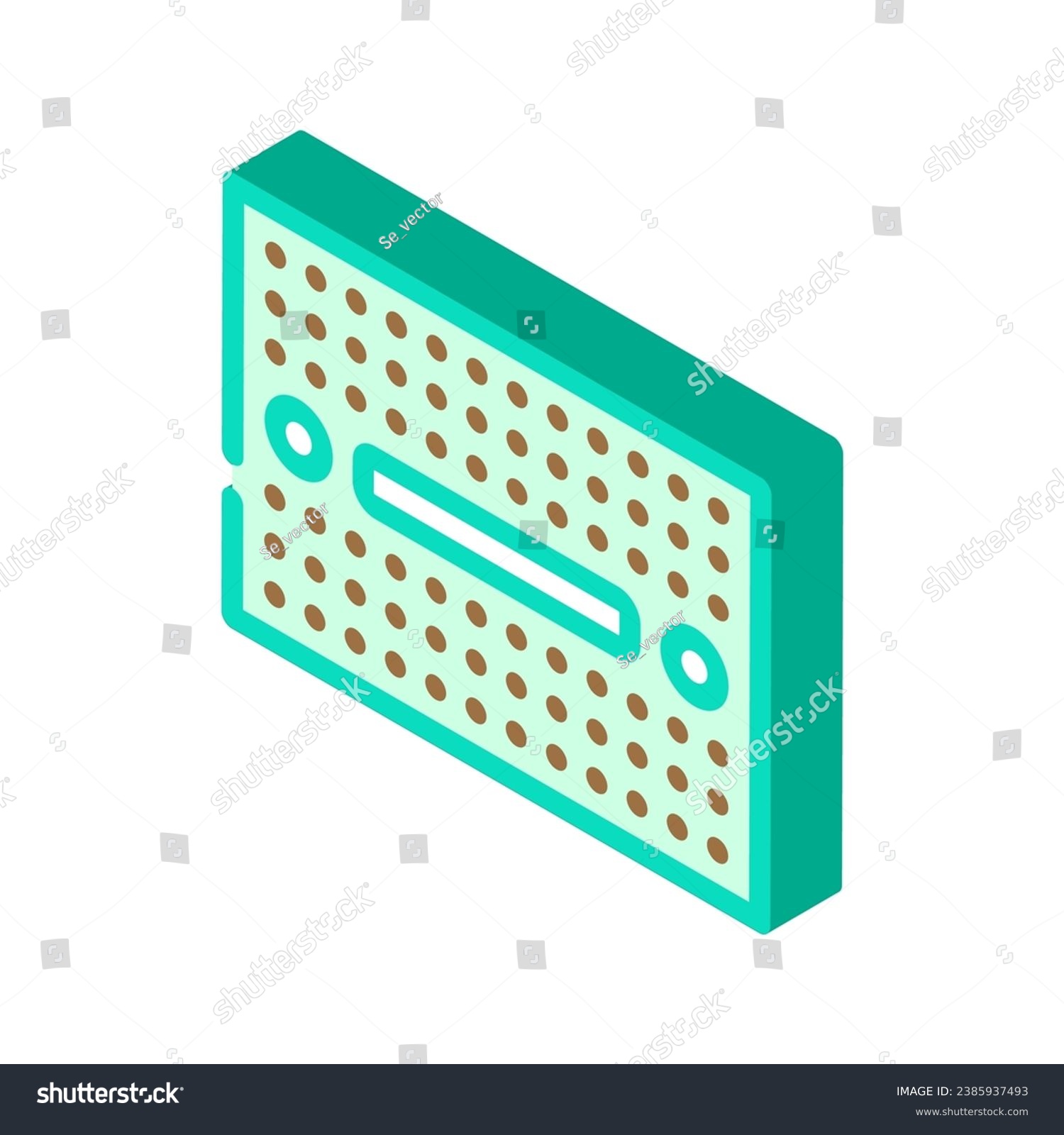 SVG of breadboard prototyping electronics isometric icon vector. breadboard prototyping electronics sign. isolated symbol illustration svg
