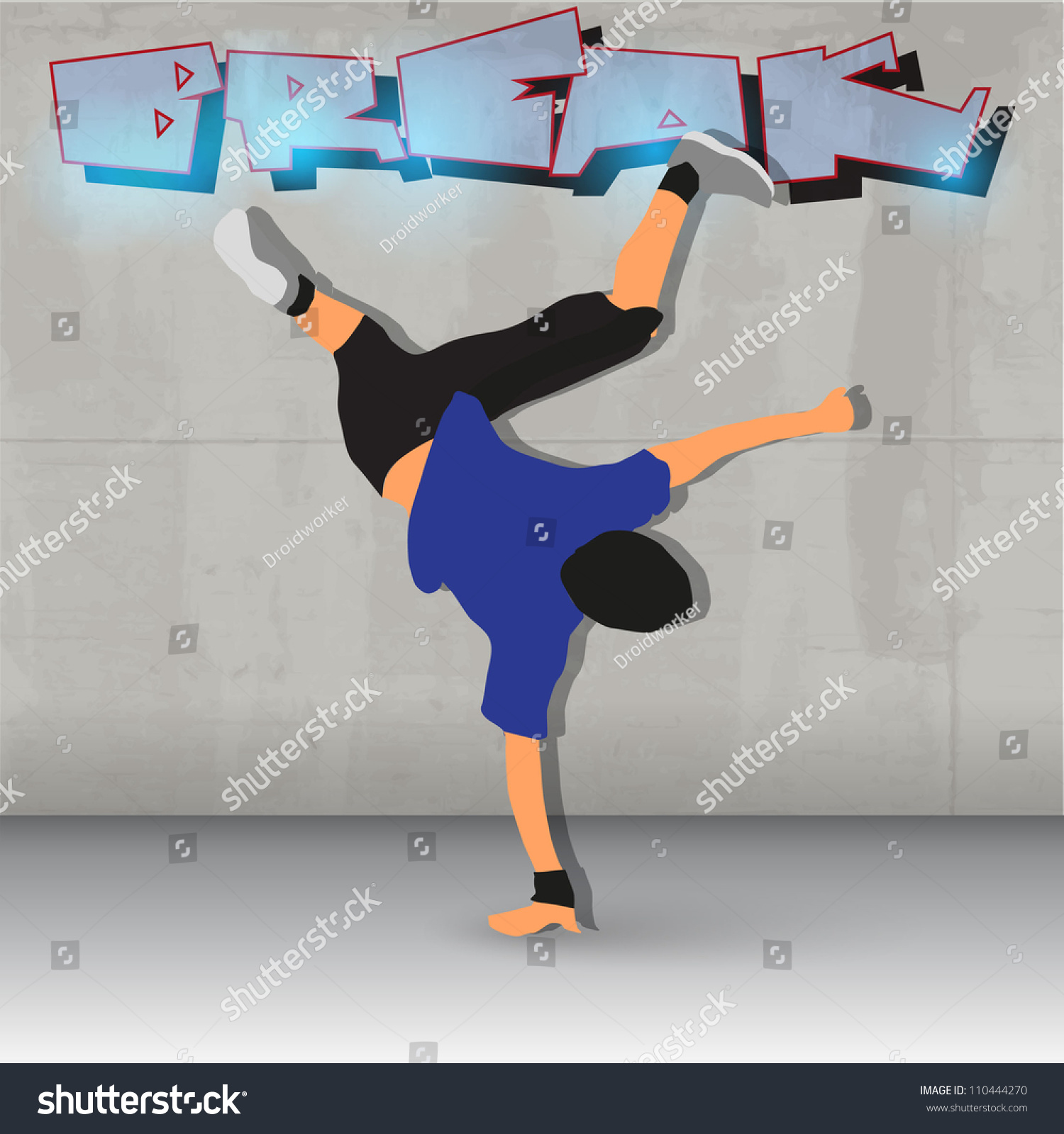 SVG of break dancer vector illustration. svg
