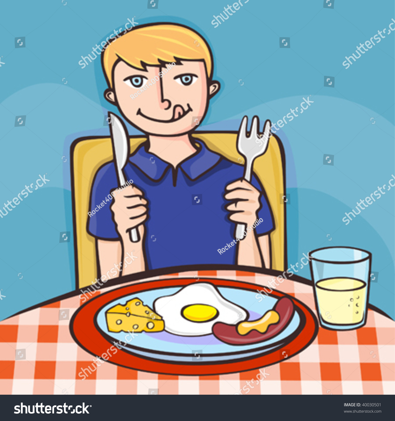 Breakfast Time Stock Vector 40030501 Breakfast Time Stock Vector 40030501