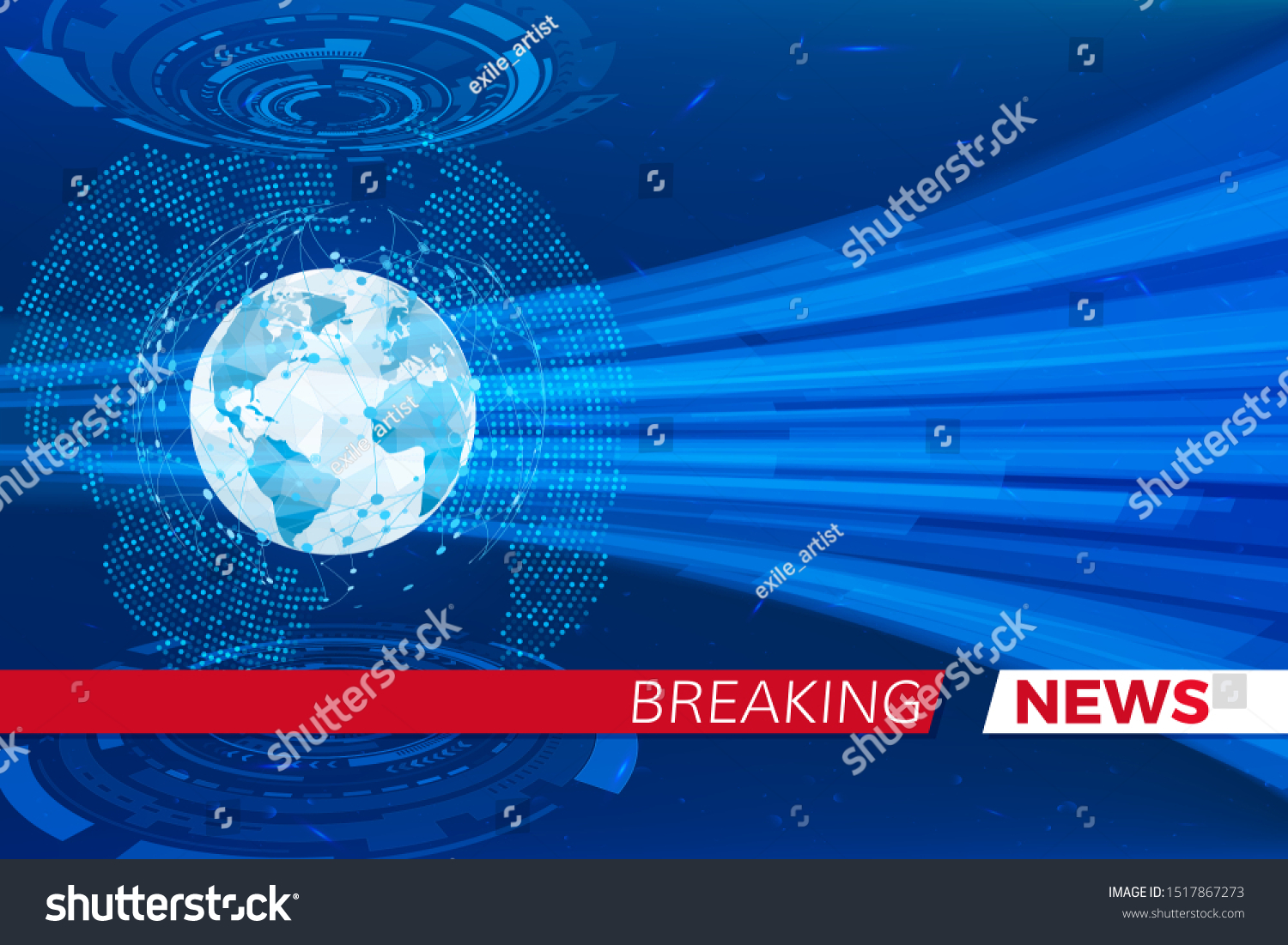 Breaking News Background Breaking News Studio Stock Vector Royalty Free