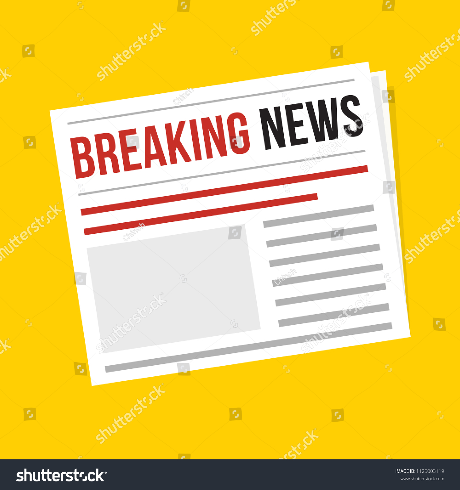 Breaking News Flat Vector Daily Newspaper Stock 1125003119 Breaking News Flat Vector Daily Newspaper Stock 1125003119