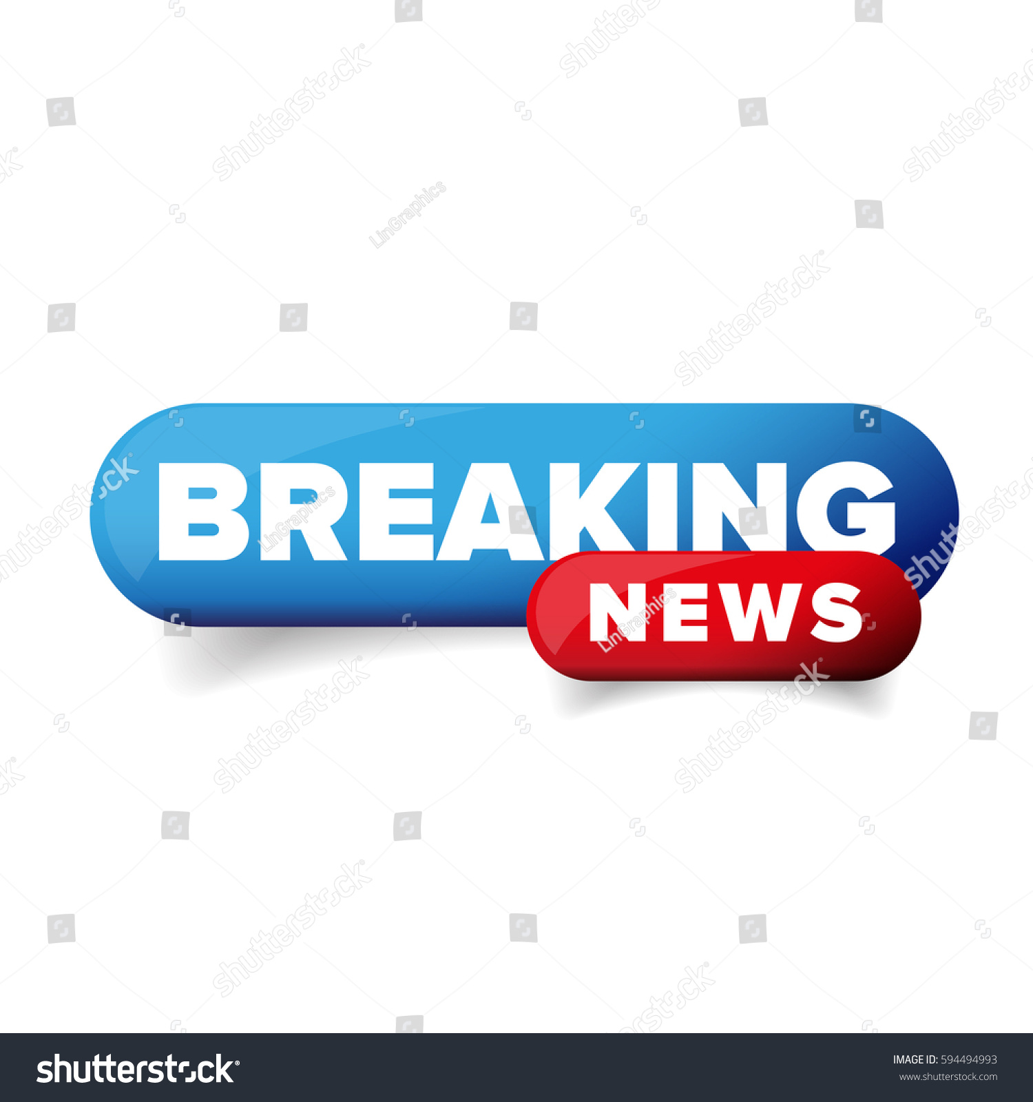 Breaking News Logo Vector Stock Vector Royalty Free 594494993