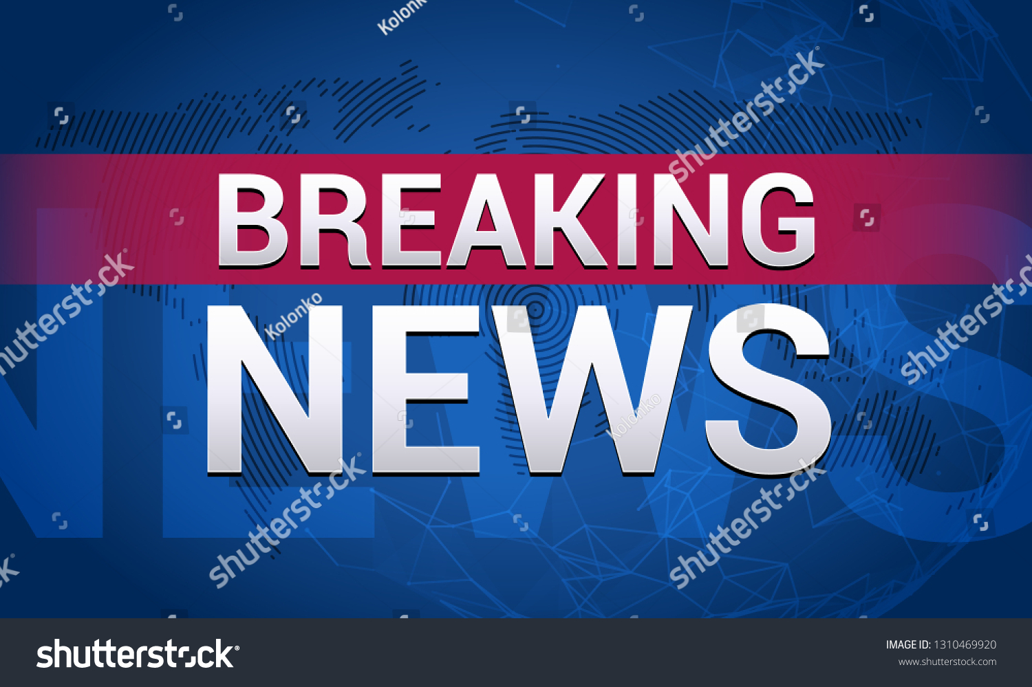 Breaking News World News Map Backgorund Stock Vector (royalty Free 