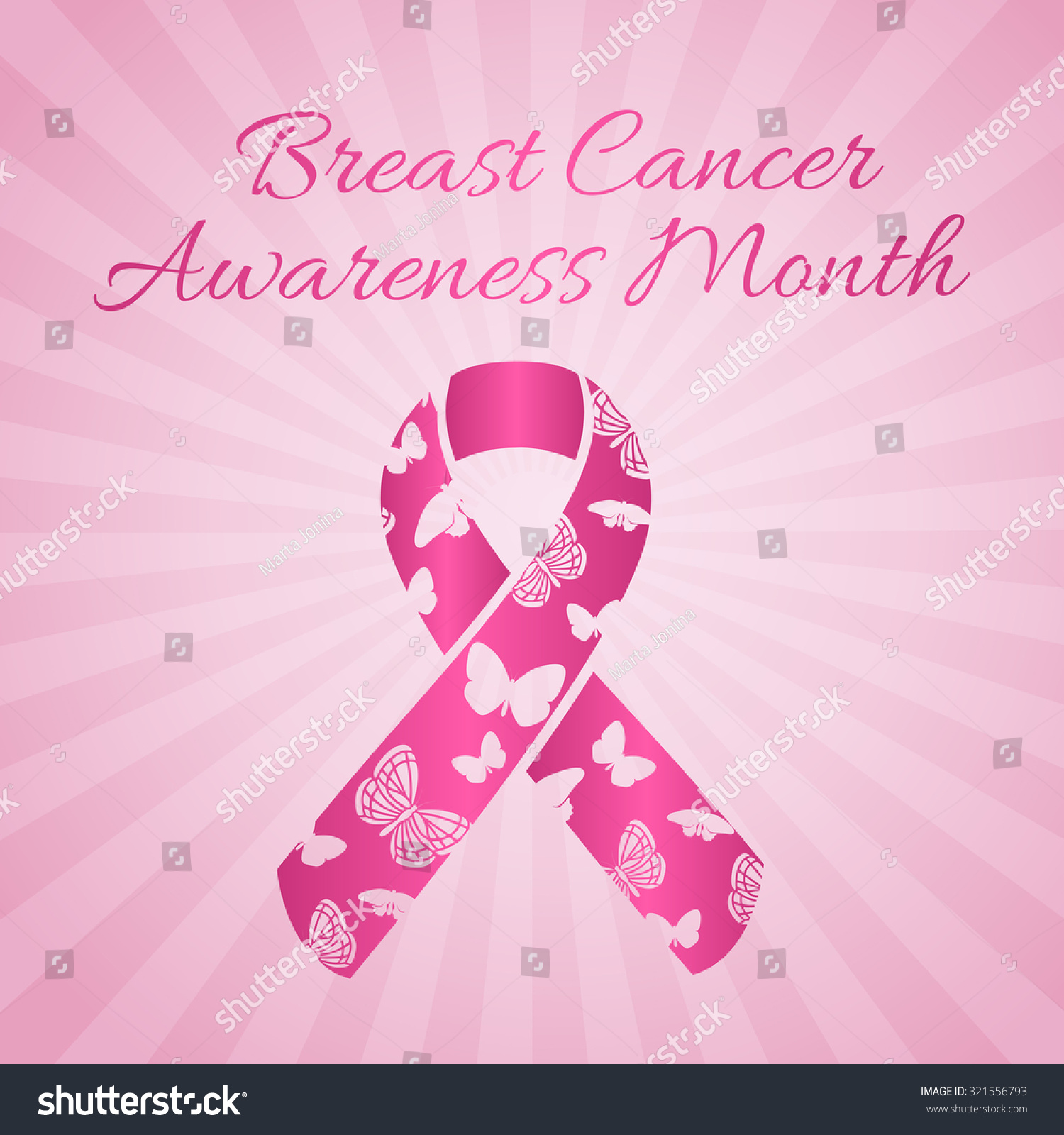 Breast Cancer Awareness Month Banner Pink Stock Vector 321556793  Shutterstock