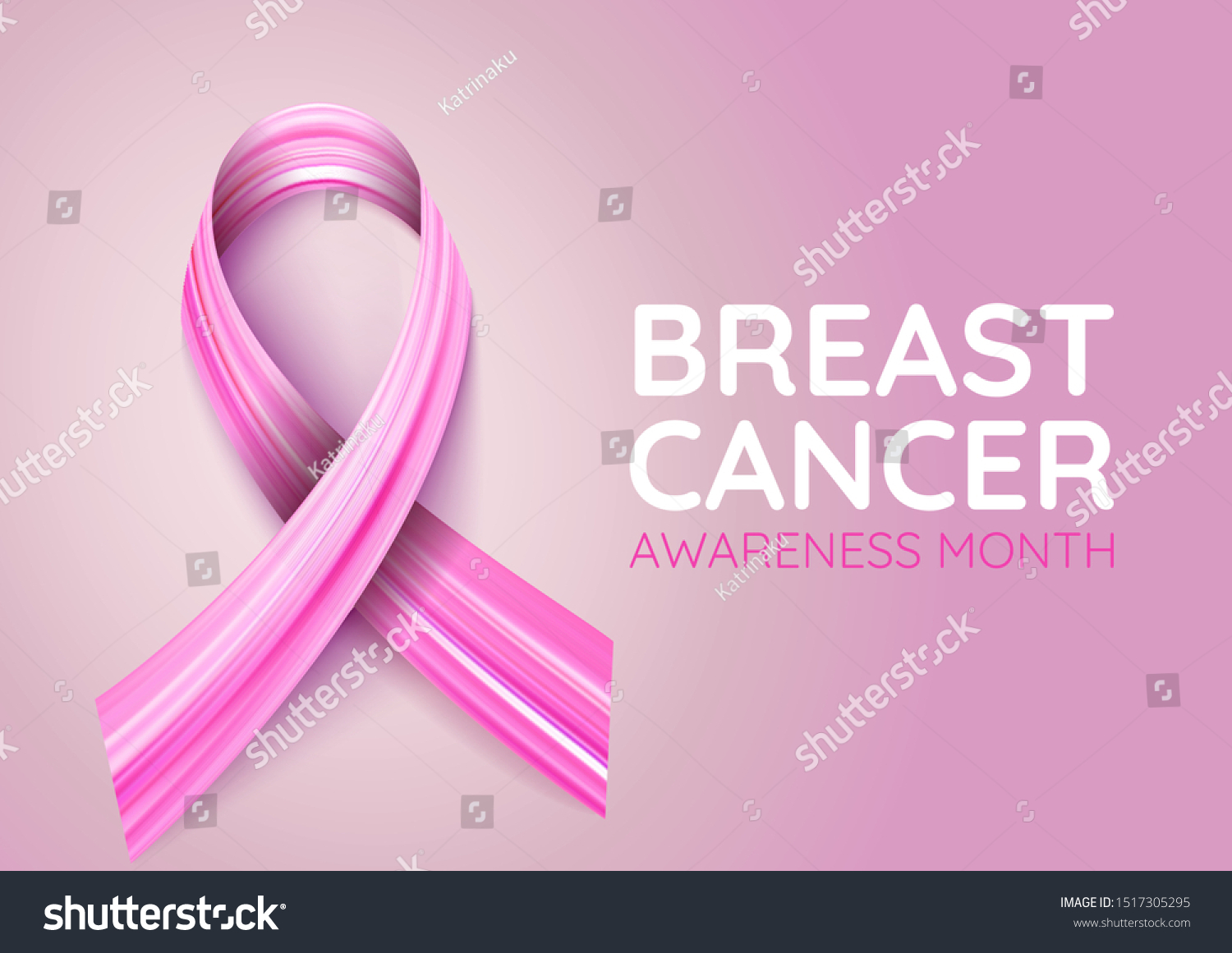 Breast Cancer Awareness Month Pink Ribbon Stock Vector (Royalty Free ...