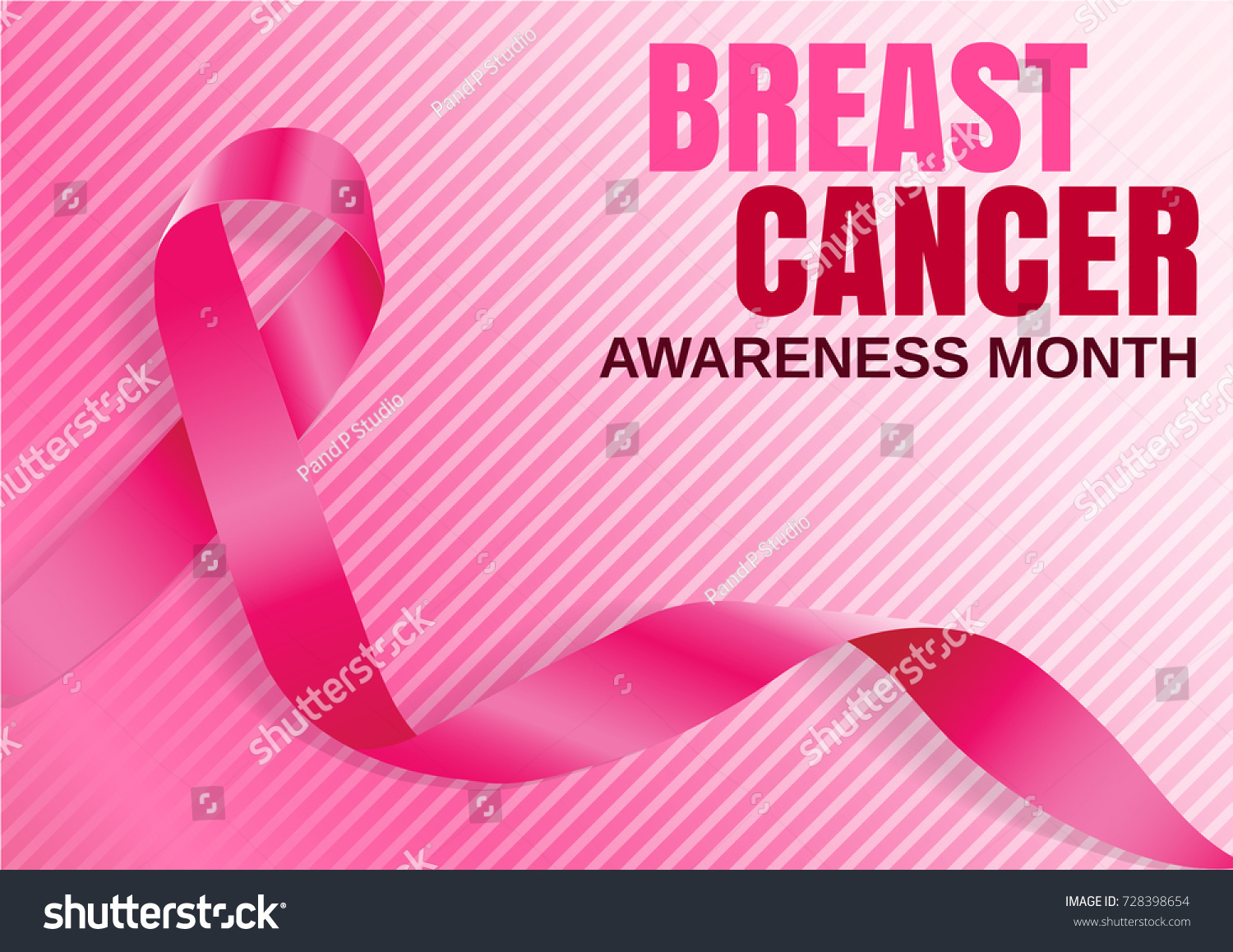 Breast Cancer Awareness Month Poster Design Stock Vector (Royalty Free ...