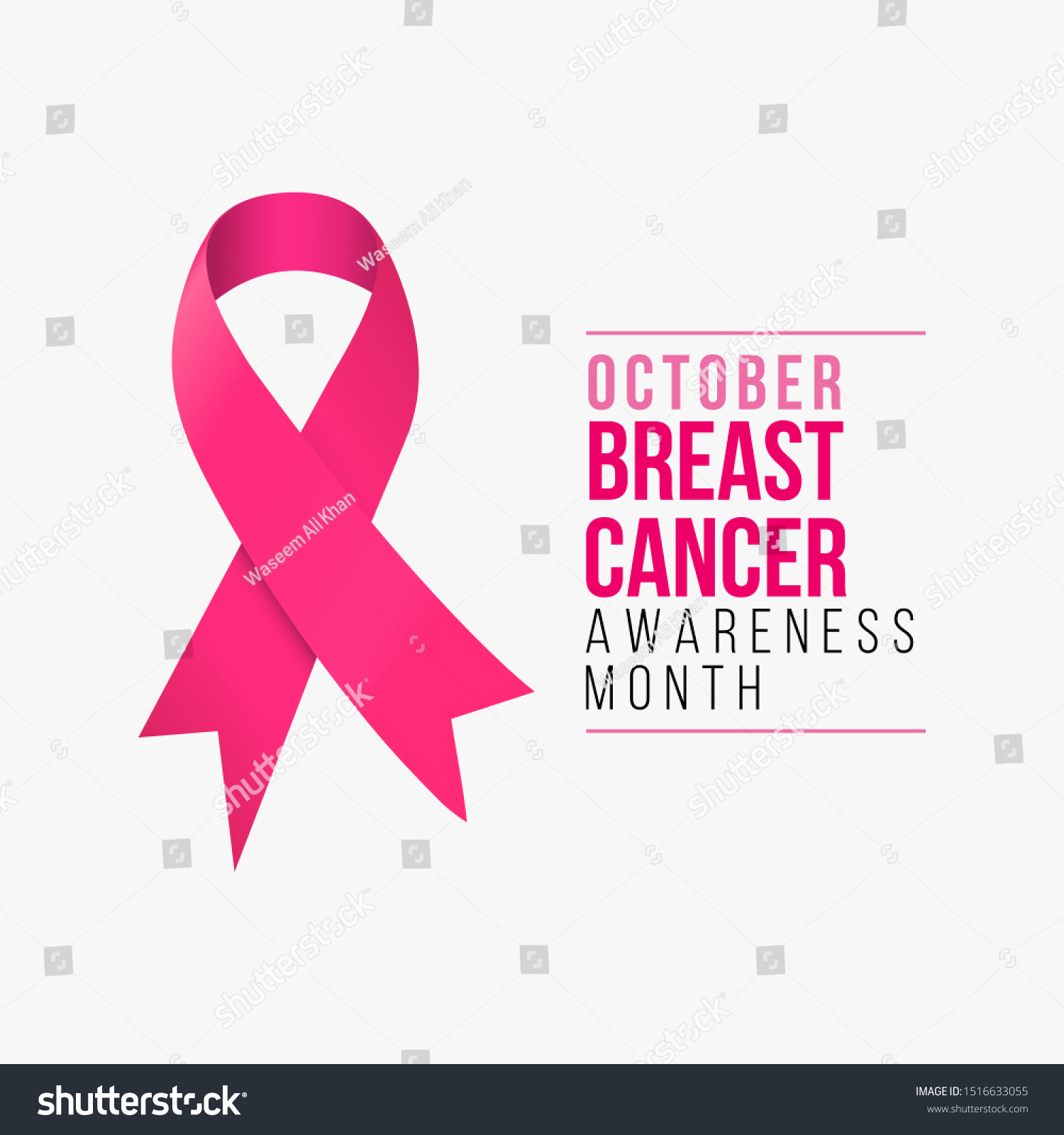 Breast Cancer Awareness Month Symbol Emblem Stock Vector (royalty Free 